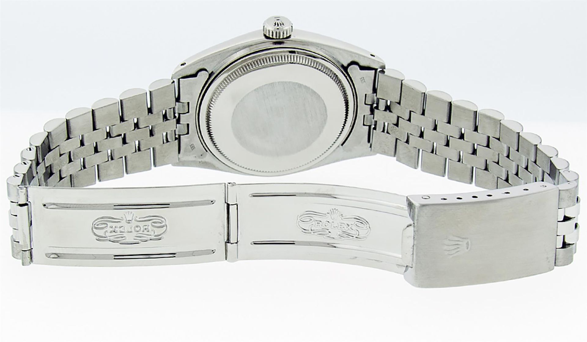 Rolex Ladies 2 Tone Pink MOP Diamond & Sapphire String Datejust Wristwatch - Image 8 of 9