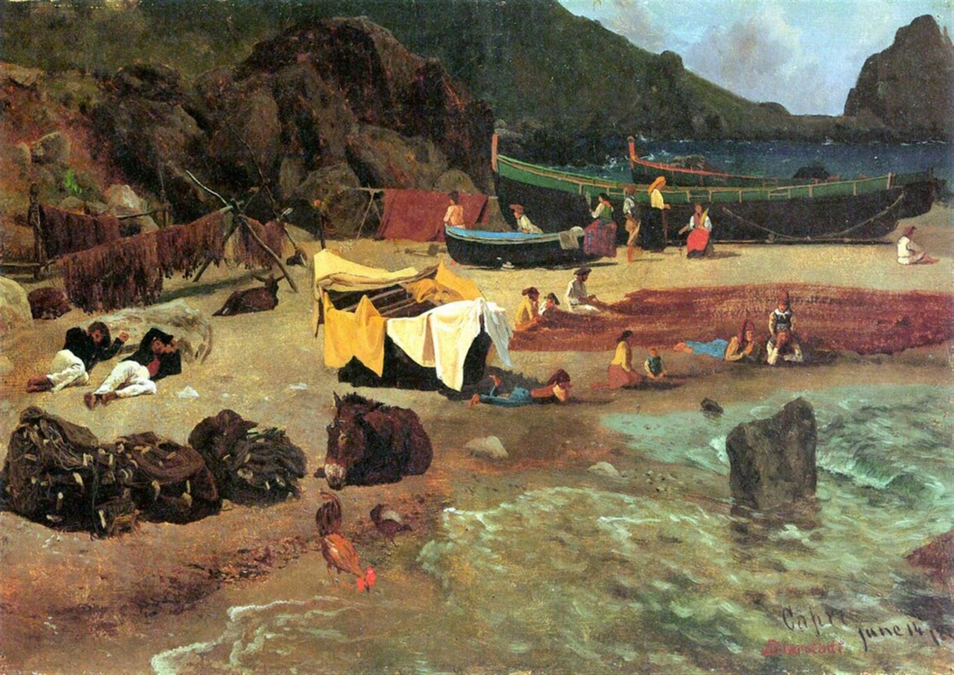 Fishing Boats by Albert Bierstadt
