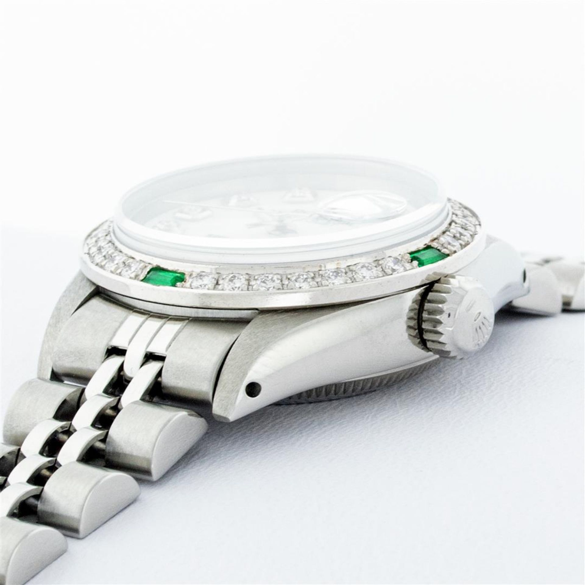 Rolex Ladies Stainless Steel Mother Of Pearl Diamond 26MM Datejust Wristwatch - Image 9 of 9