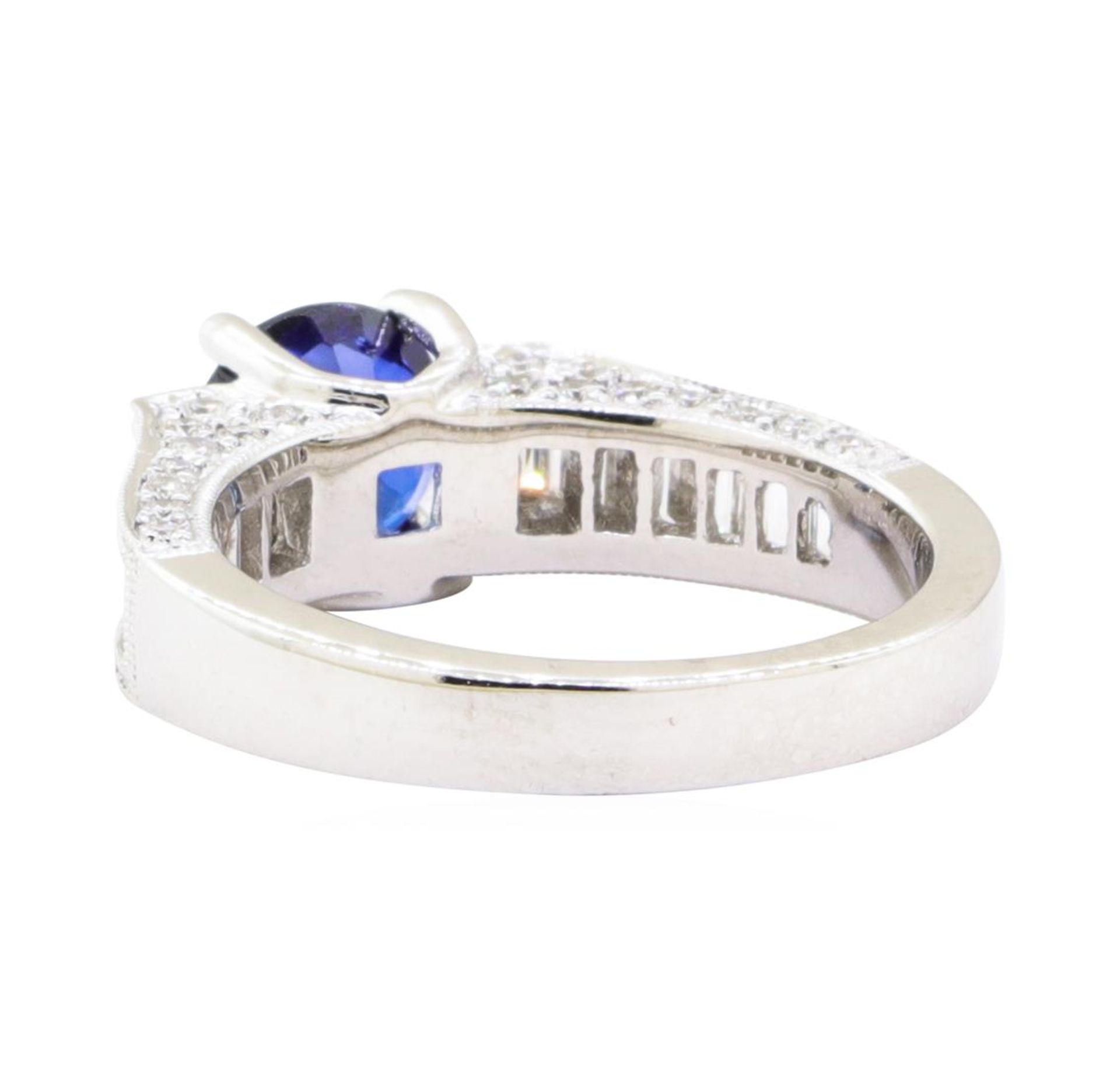 2.60 ctw Sapphire And Diamond Ring - 18KT White Gold - Image 3 of 5