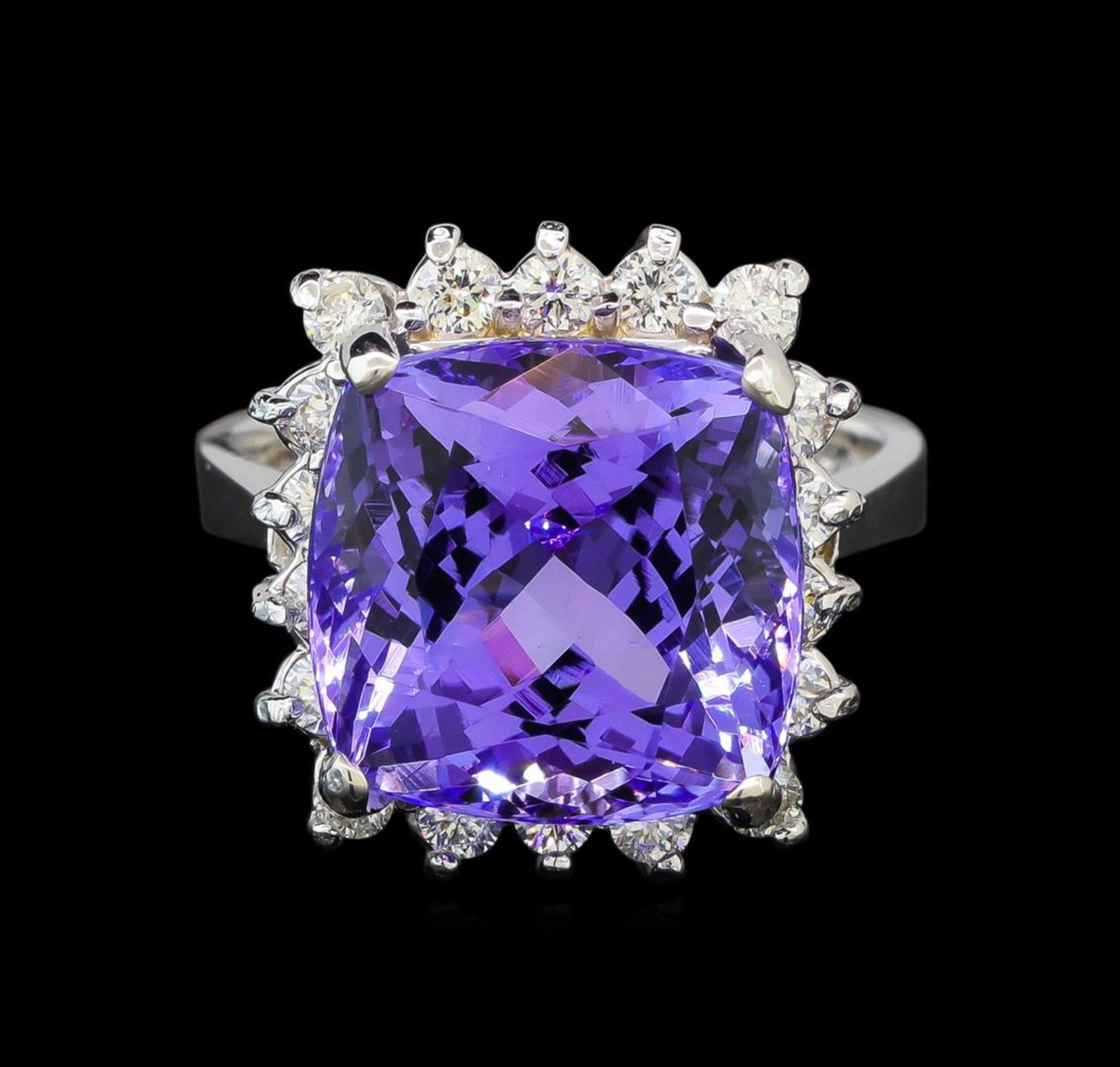 14KT White Gold 8.63 ctw Tanzanite and Diamond Ring - Image 2 of 5