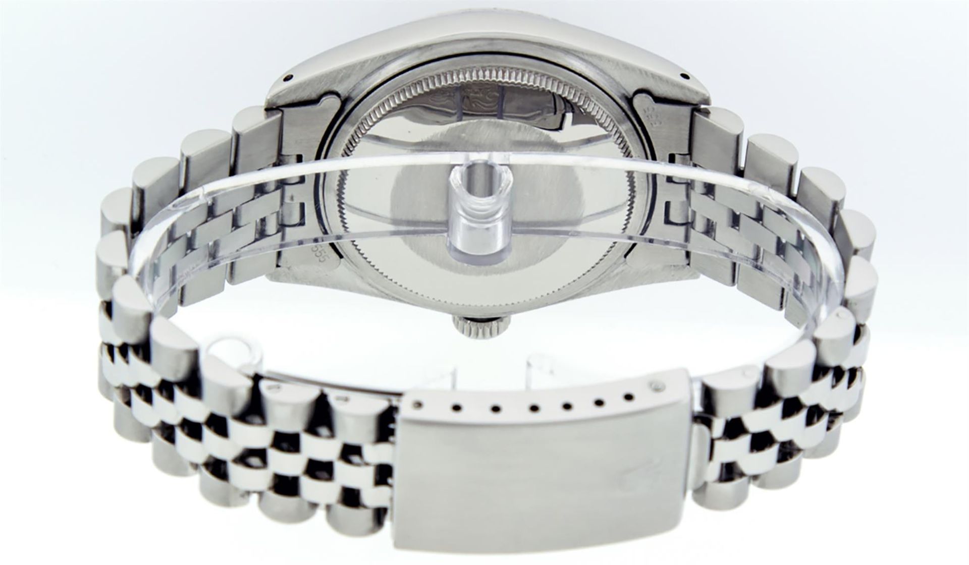 Rolex Ladies 2 Tone Pink MOP Diamond & Sapphire String Datejust Wristwatch - Image 5 of 9