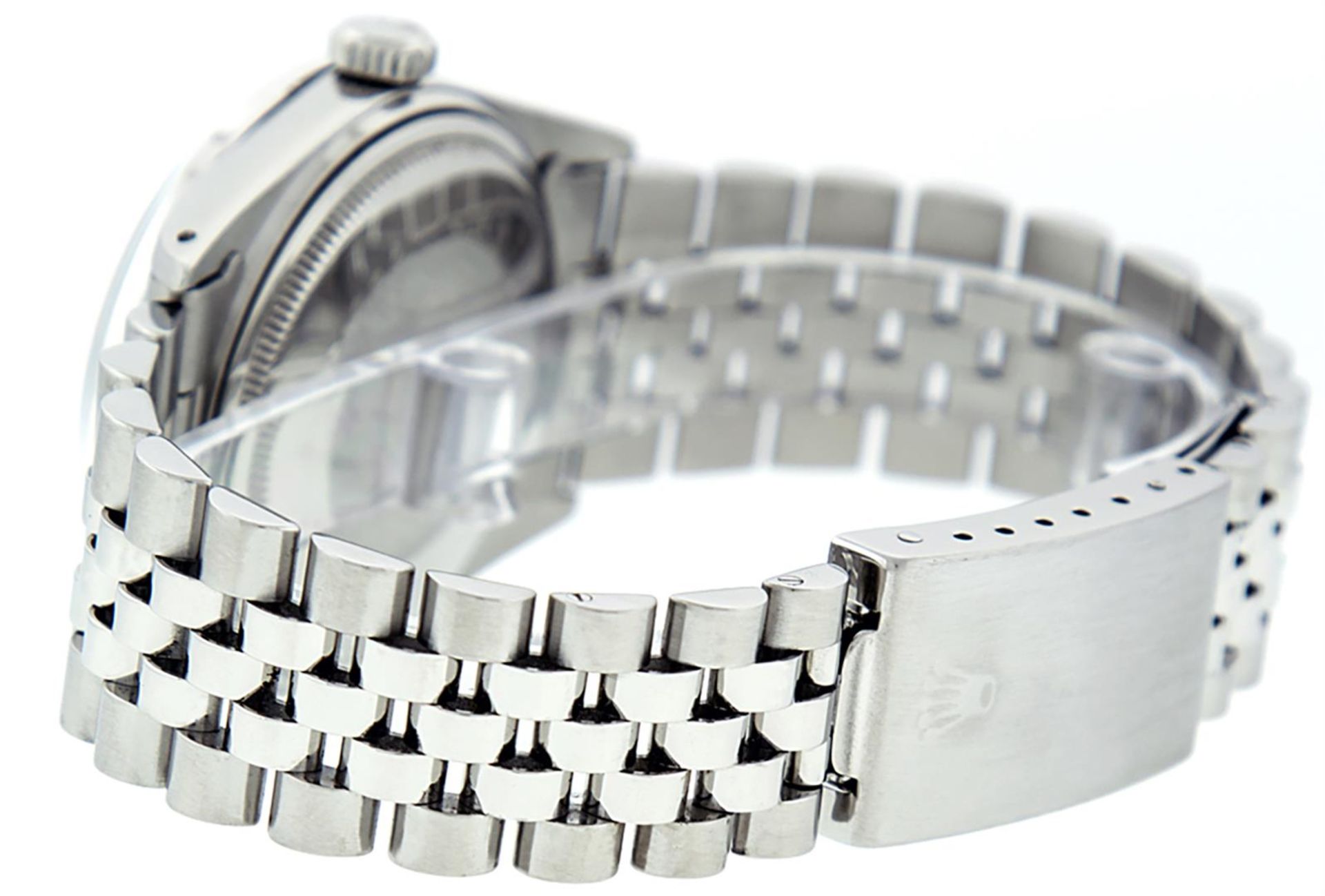 Rolex Ladies 2 Tone Pink MOP Diamond & Sapphire String Datejust Wristwatch - Image 9 of 9