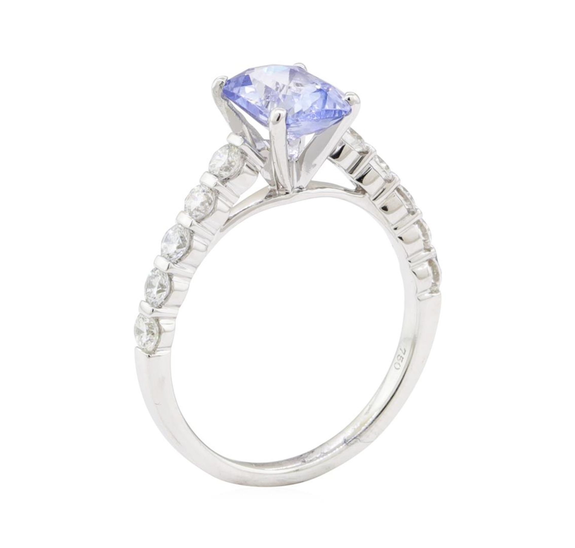 2.34 ctw Sapphire and Diamond Ring - 18KT White Gold - Image 4 of 4
