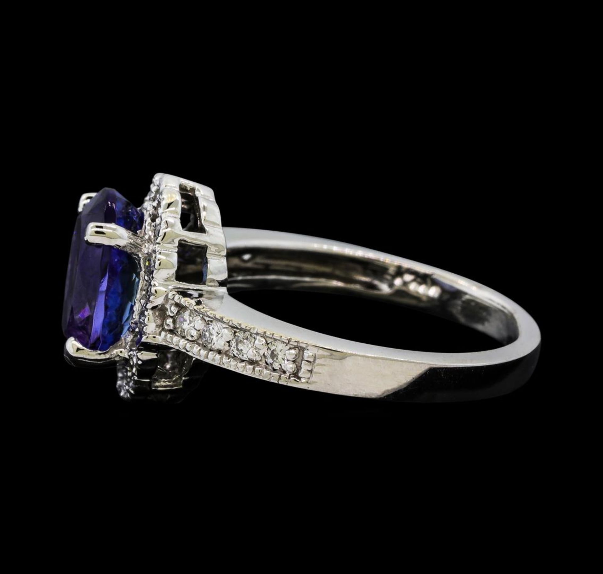 2.65 ctw Tanzanite and Diamond Ring - 14KT White Gold - Image 3 of 4