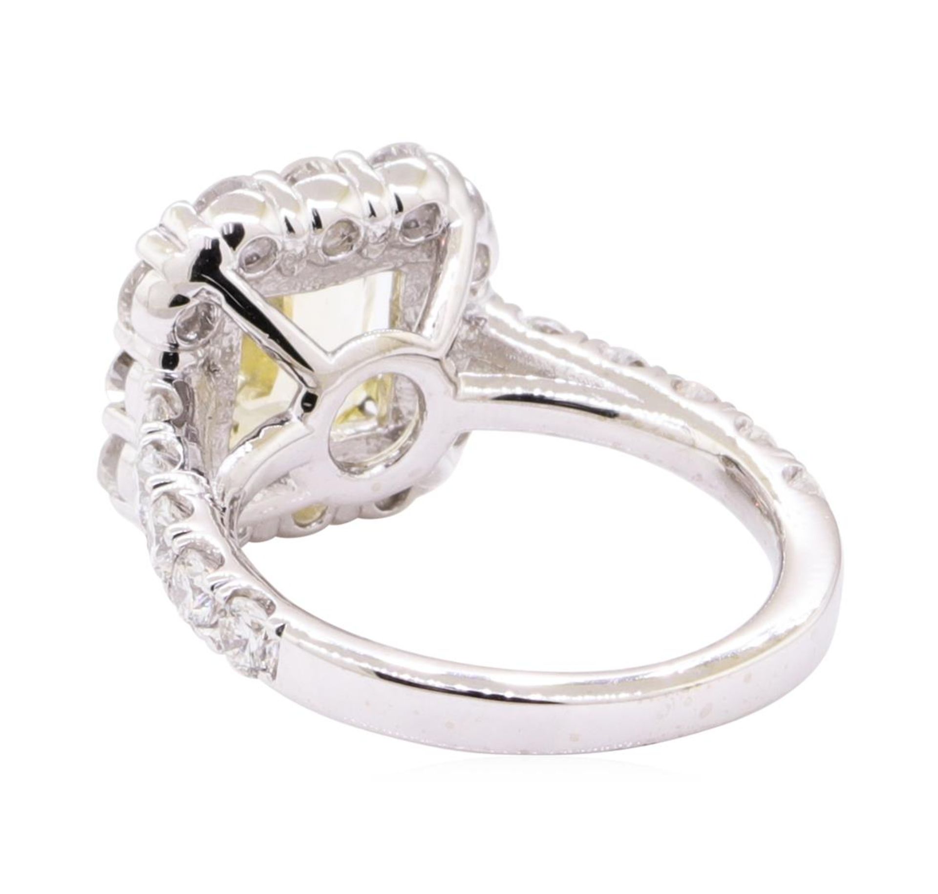 3.19 ctw Yellow Topaz And Diamond Ring - 18KT White Gold - Image 3 of 5