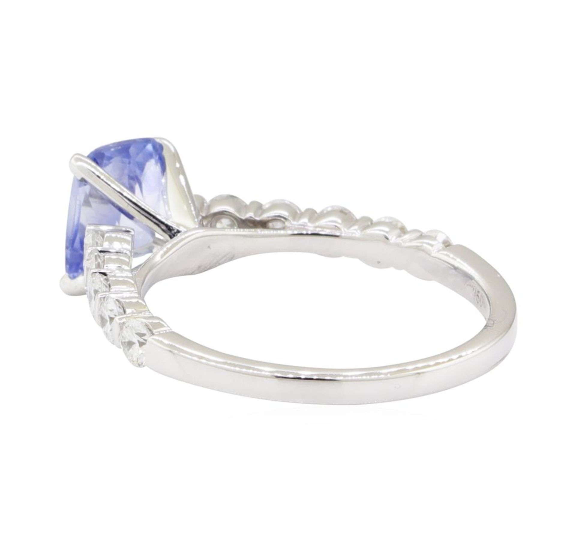 2.34 ctw Sapphire and Diamond Ring - 18KT White Gold - Image 3 of 4