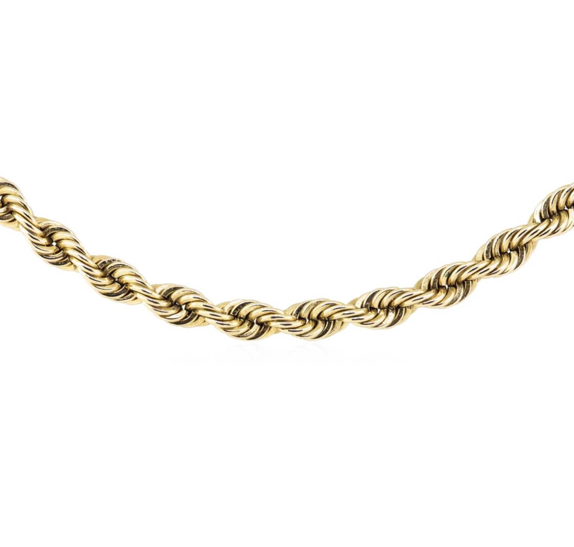 Twenty Four Inch Rope Chain - 14KT Yellow Gold - Image 2 of 2