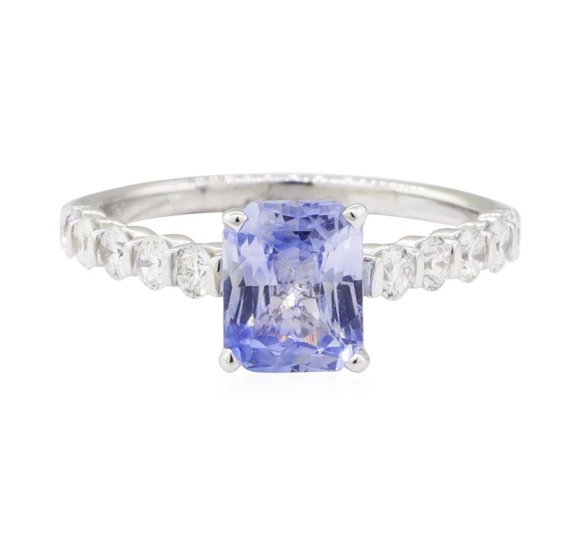 2.34 ctw Sapphire and Diamond Ring - 18KT White Gold - Image 2 of 4