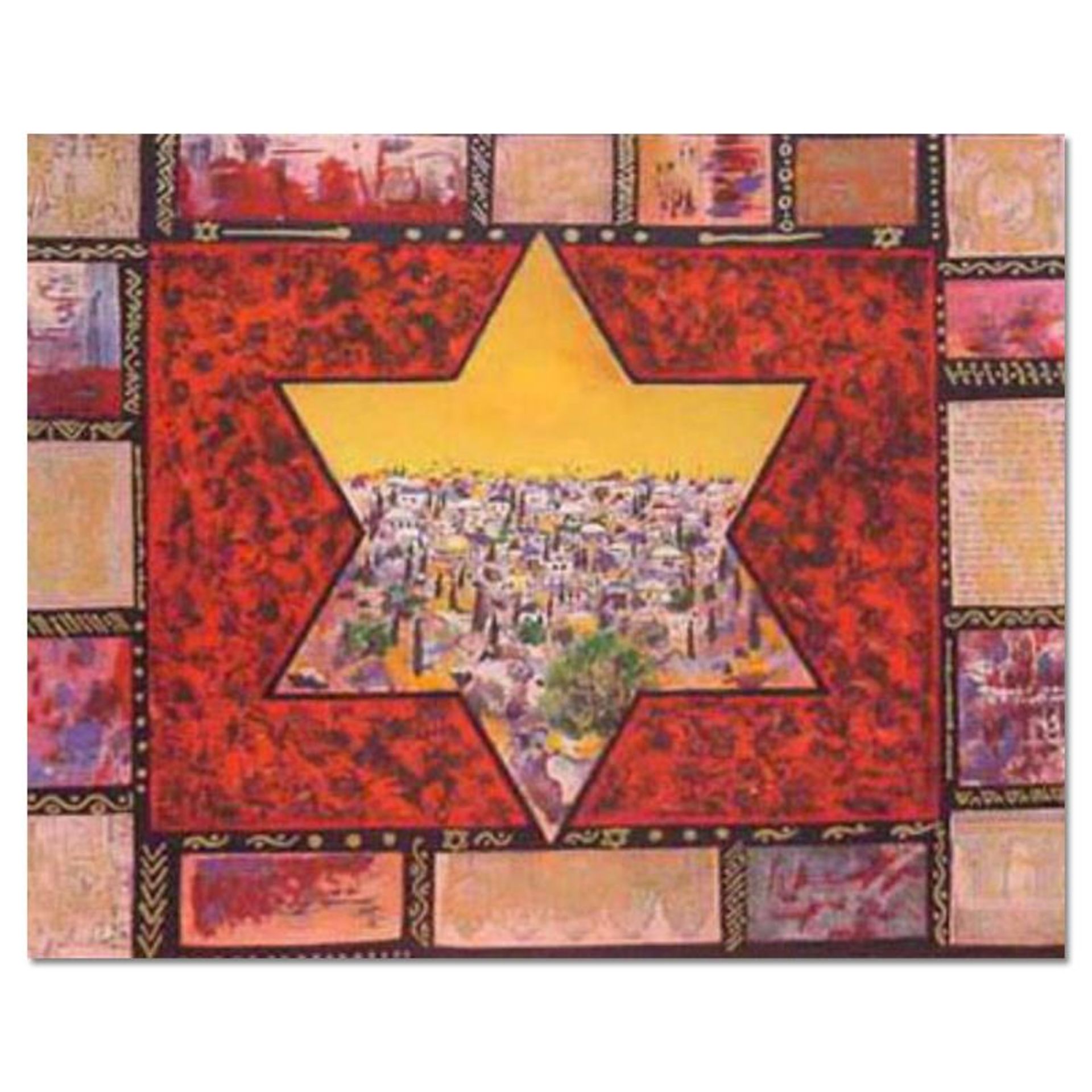 Victor, "Star of Jerusalem " Hand Signed Limited Edition Serigraph with Letter o