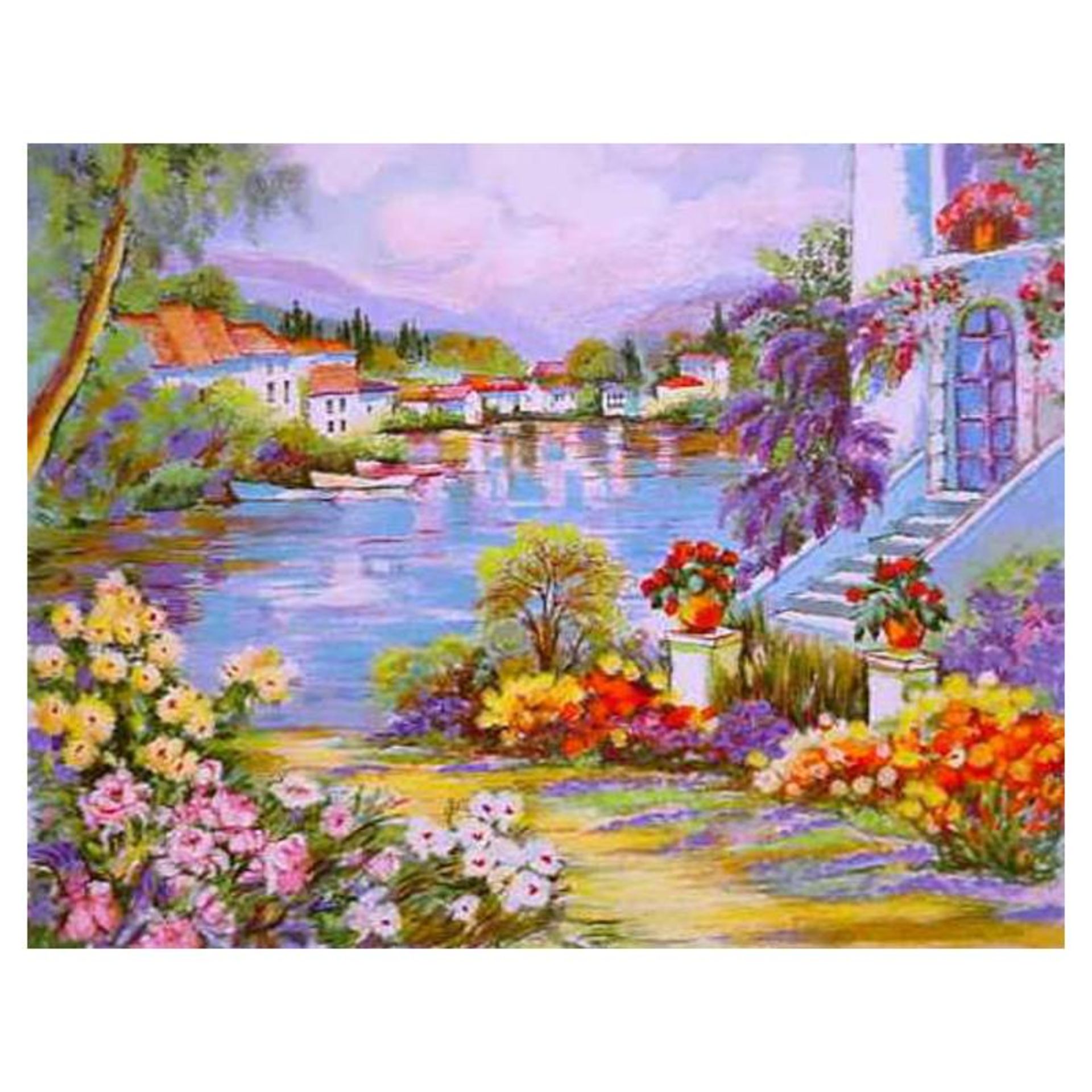 Zina Roitman, "River Side" Hand Signed Limited Edition Serigraph with Letter of