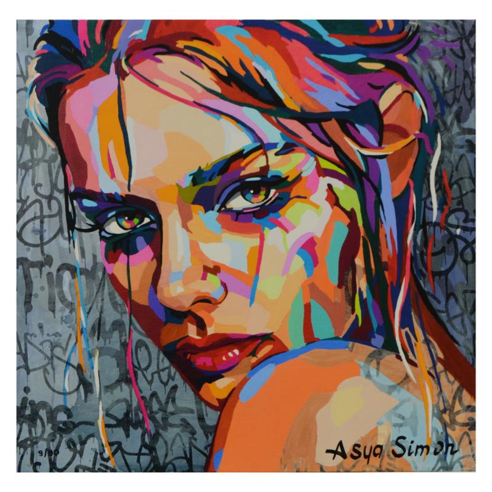 Asya Simon, Limited Edition on Canvas, Numbered and Hand Signed with Letter of A