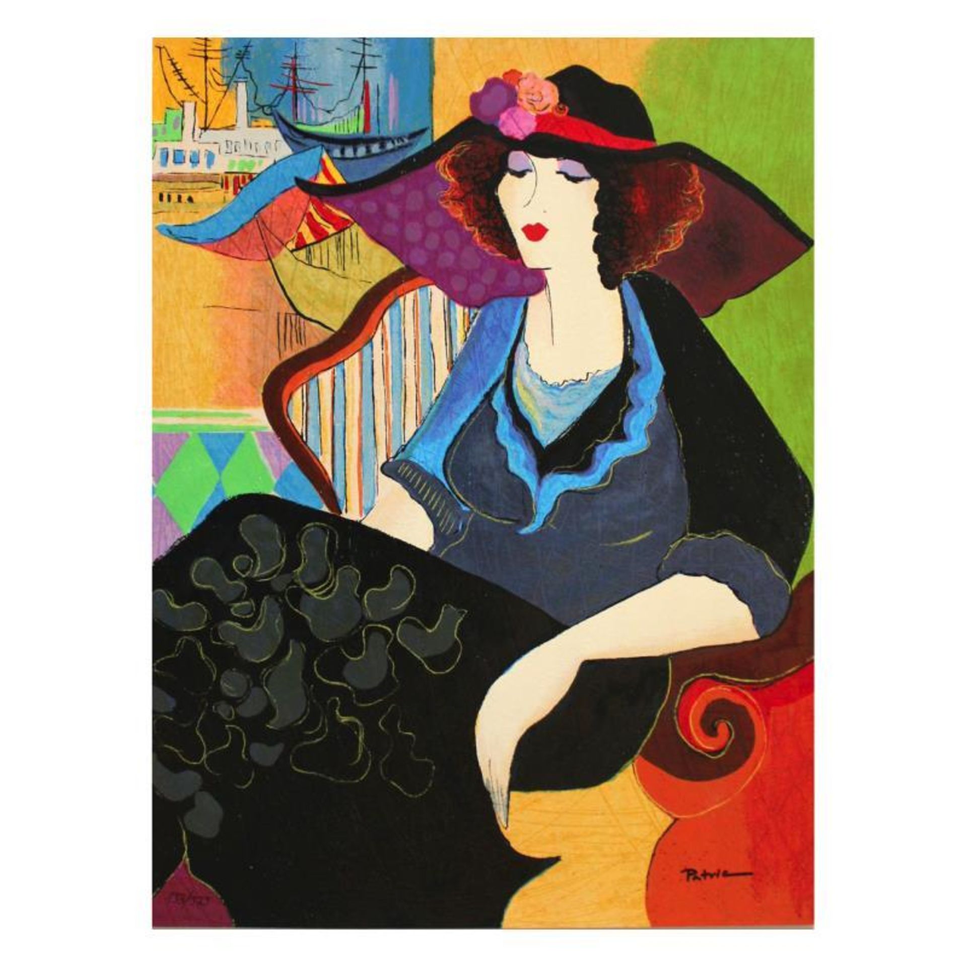 Patricia Govezensky, "Marina Tel Aviv" Hand Signed Limited Edition Serigraph wit