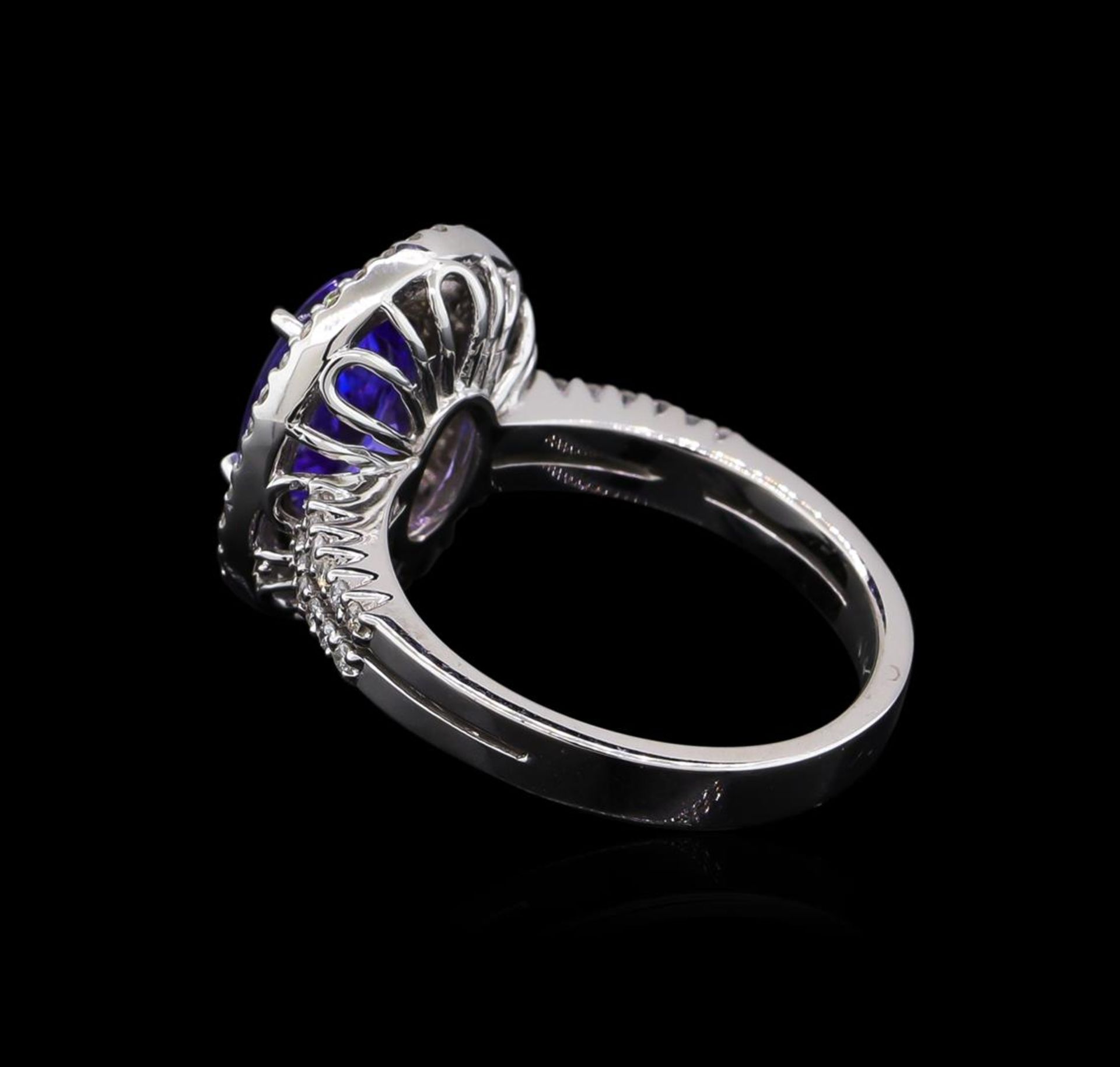 2.11 ctw Tanzanite and Diamond Ring - 14KT White Gold - Image 3 of 4