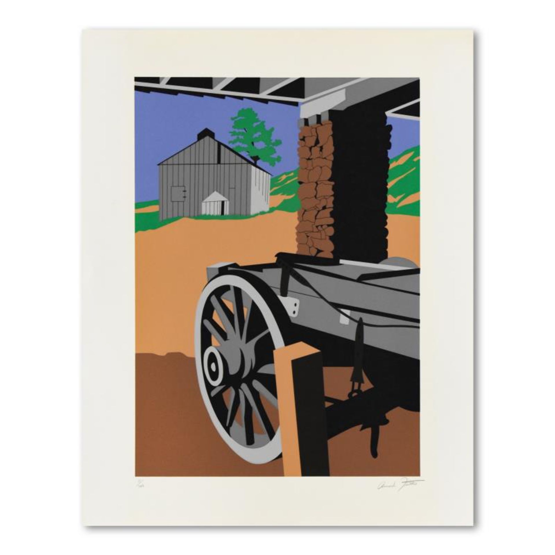 Armond Fields (1930-2008), "Wagon Wheel" Limited Edition Hand Pulled Original Se