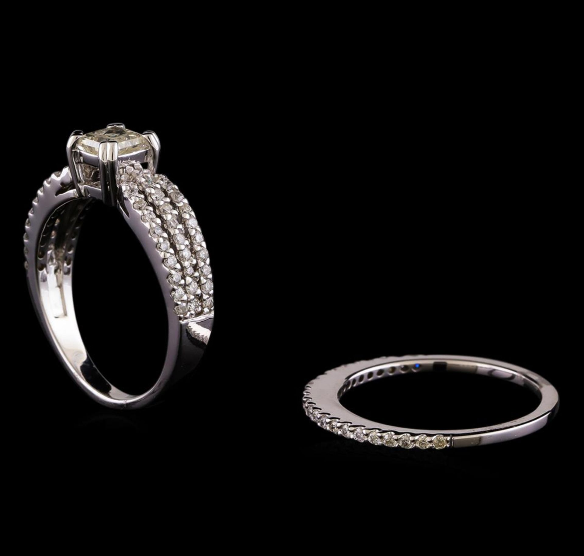 1.40 ctw Diamond Wedding Ring Set - 14KT White Gold - Image 3 of 4