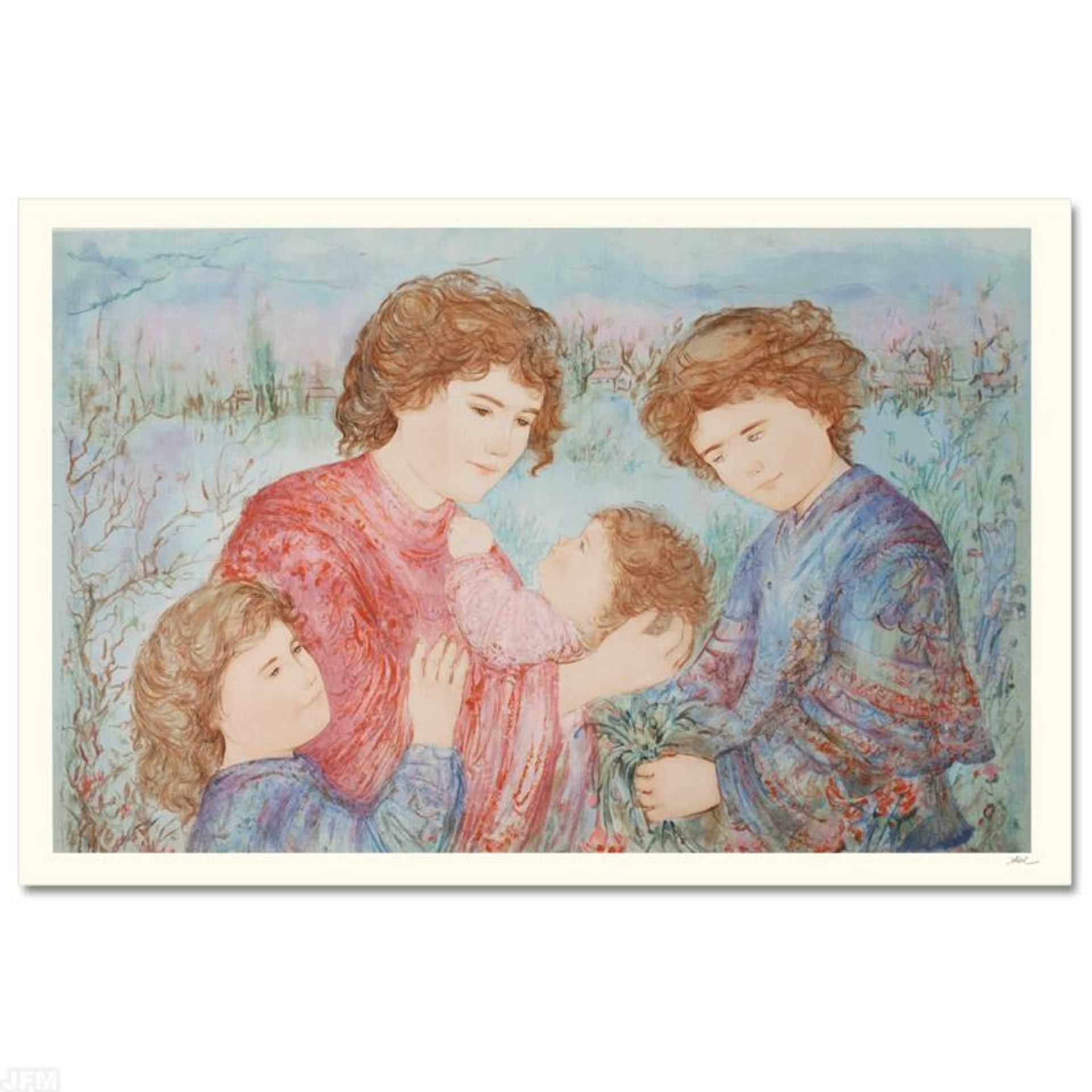 "Early Spring" Limited Edition Serigraph by Edna Hibel (1917-2014), Numbered and