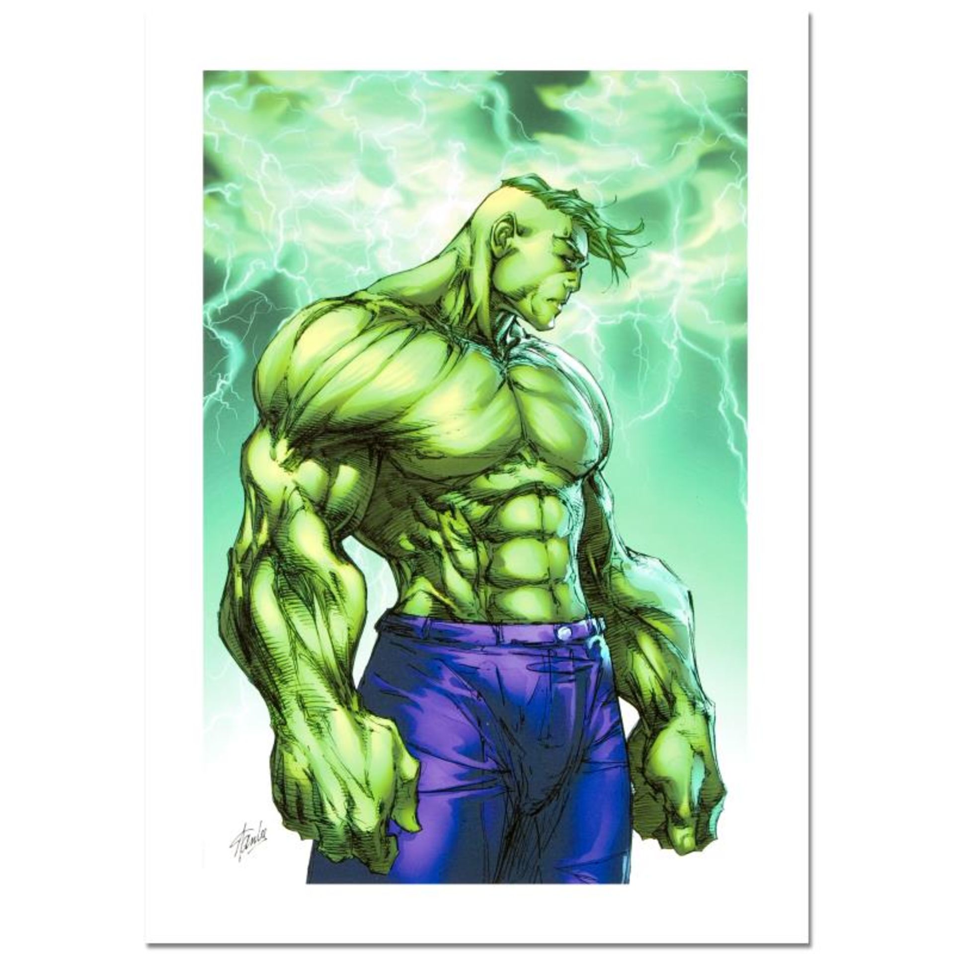 Stan Lee Signed, "Hulk #7" Numbered Marvel Comics Limited Edition Canvas by Mich