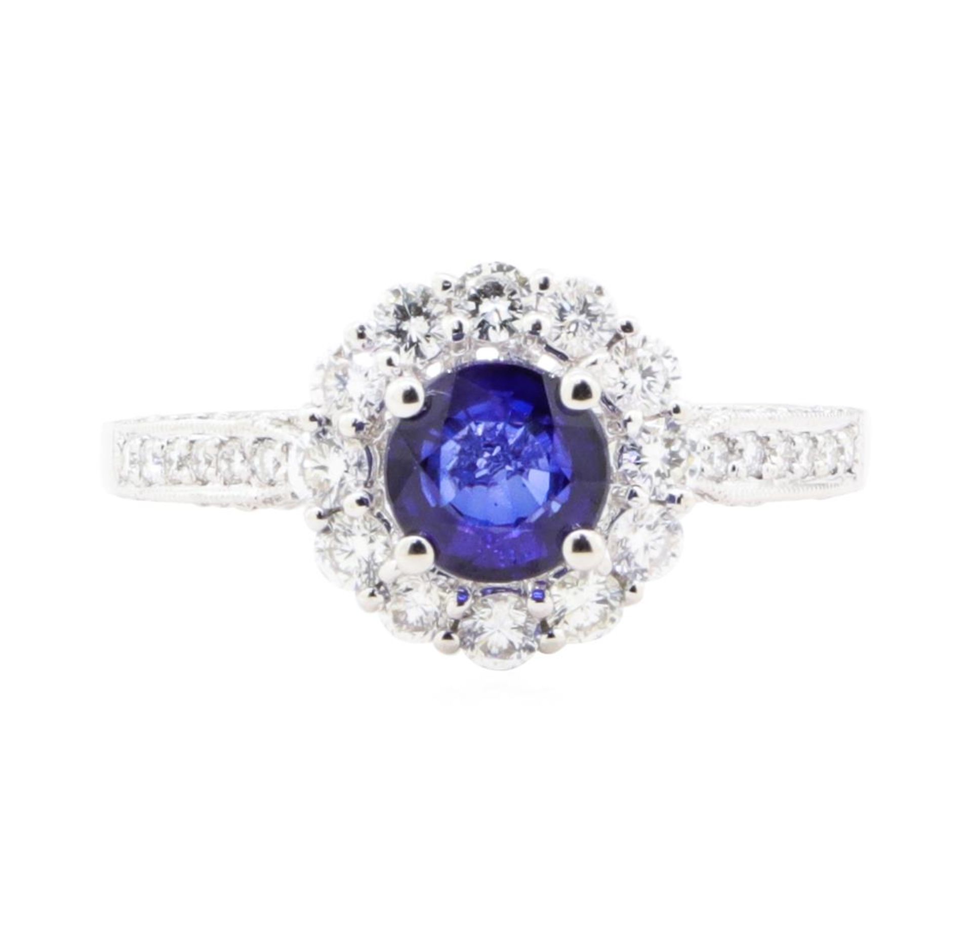 1.81 ctw Sapphire And Diamond Ring - 18KT White Gold - Image 2 of 4