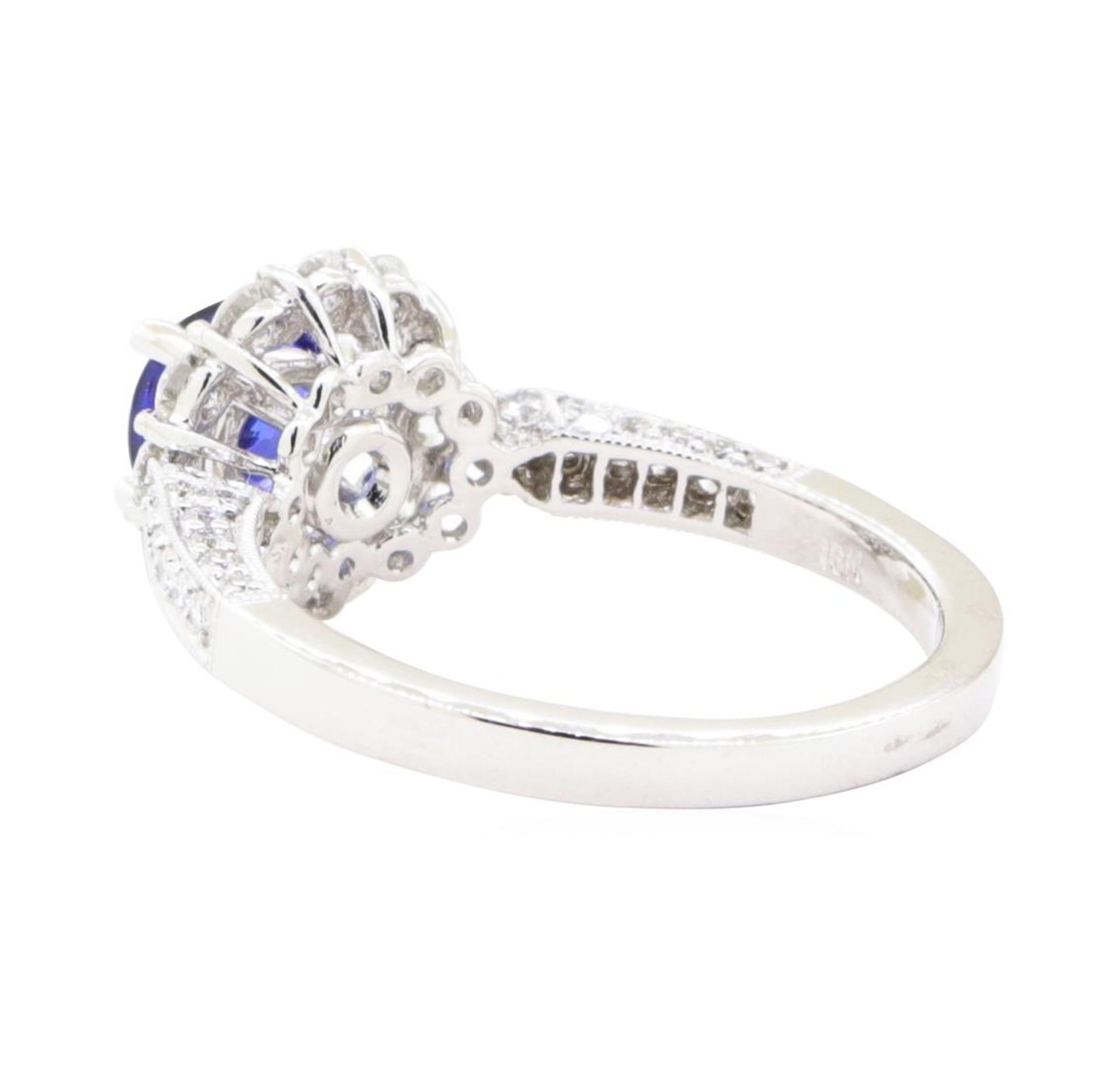 1.81 ctw Sapphire And Diamond Ring - 18KT White Gold - Image 3 of 4