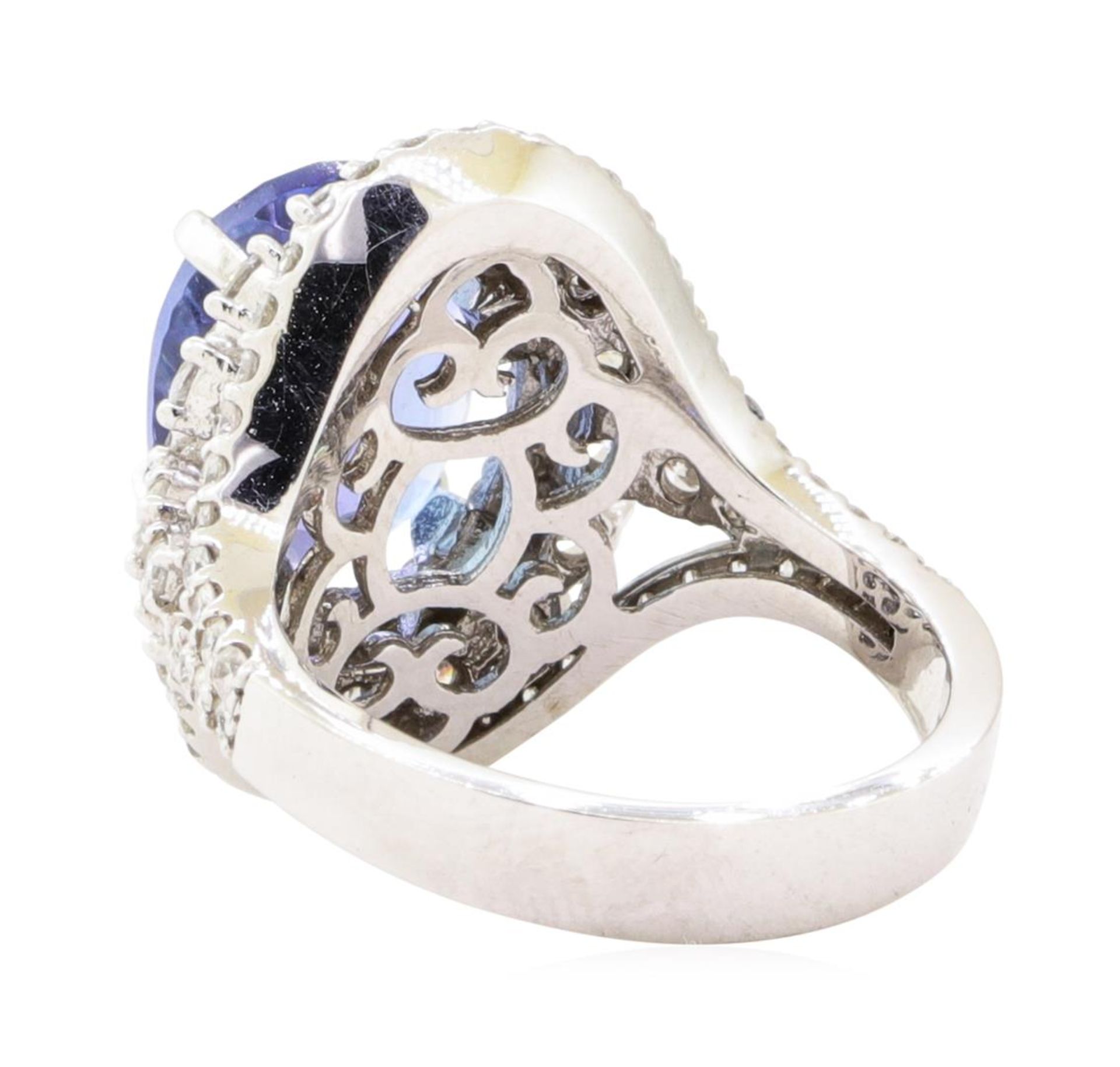 7.72 ctw Tanzanite And Diamond Ring - 14KT White Gold - Image 3 of 5