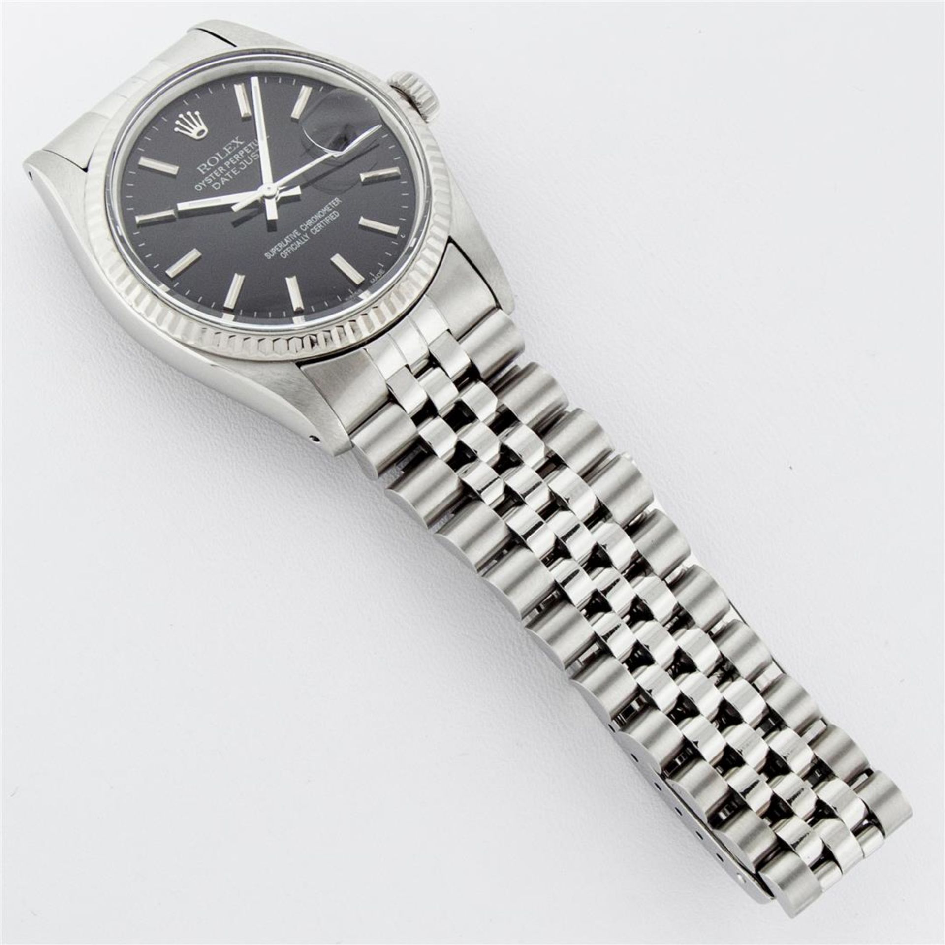 Rolex Mens Stainless Steel Black Index 36mm Datejust Wristwatch - Image 8 of 9