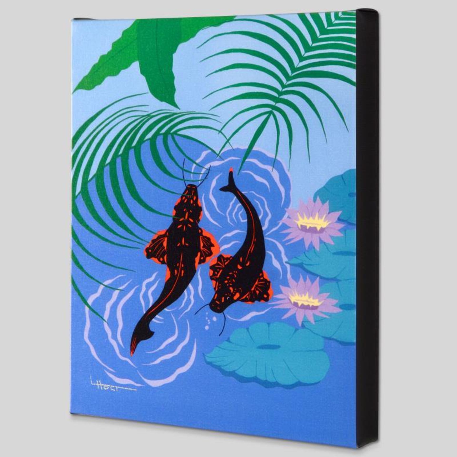 "Koi Garden" Limited Edition Giclee on Canvas by Larissa Holt, Numbered and Sign - Image 2 of 2