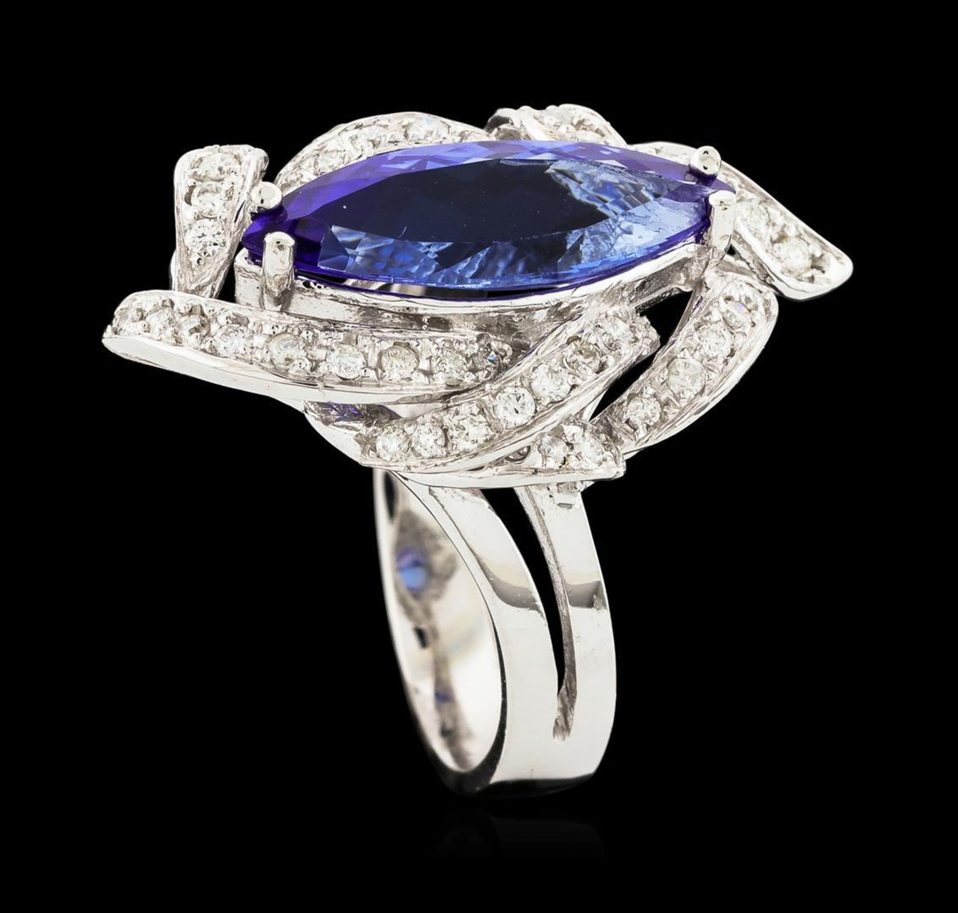 2.29 ctw Tanzanite and Diamond Ring - 14KT White Gold - Image 4 of 5