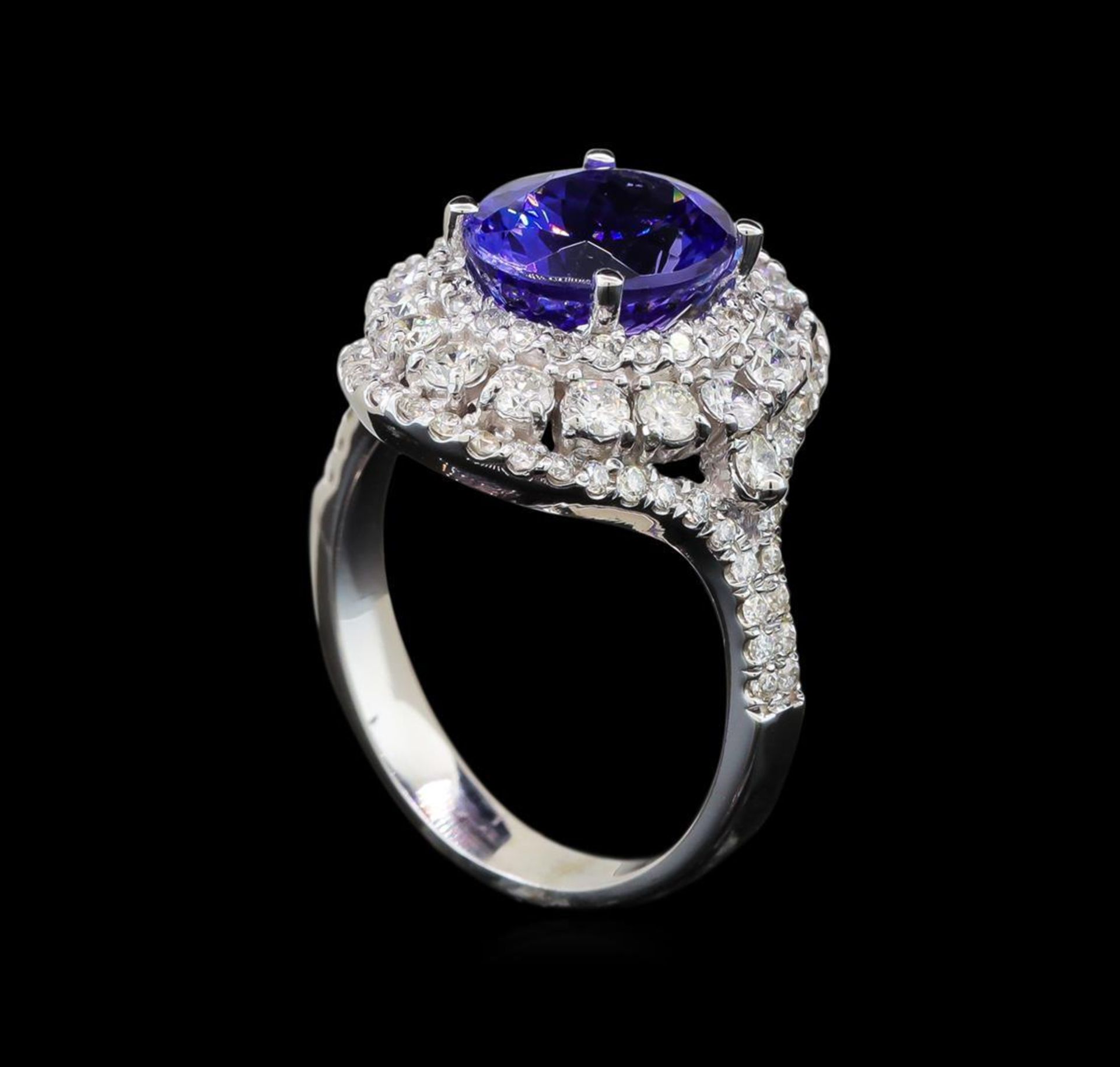 14KT White Gold 3.40 ctw Tanzanite and Diamond Ring - Image 4 of 5