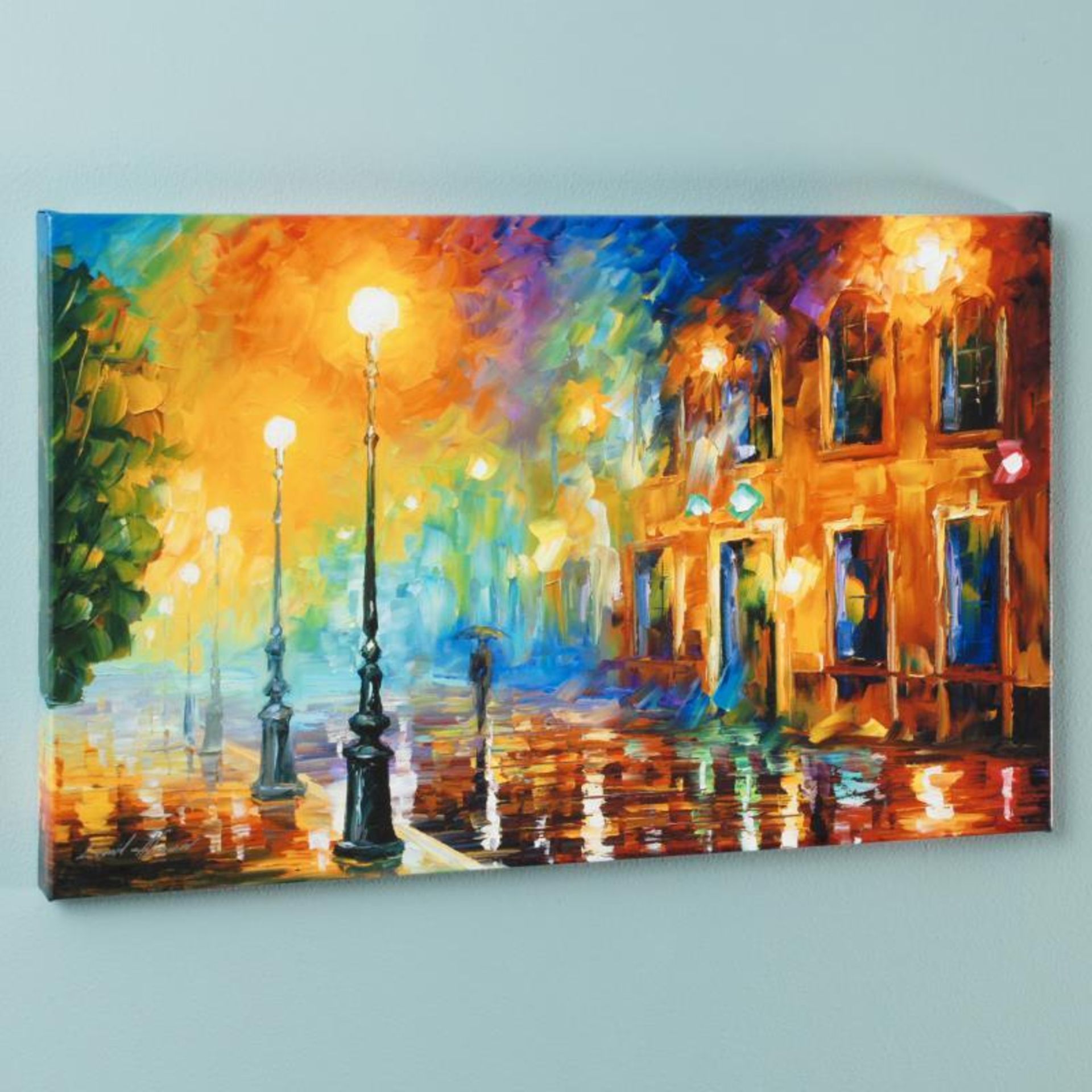 Leonid Afremov (1955-2019) "Misty City" Limited Edition Giclee on Canvas, Number - Image 3 of 3