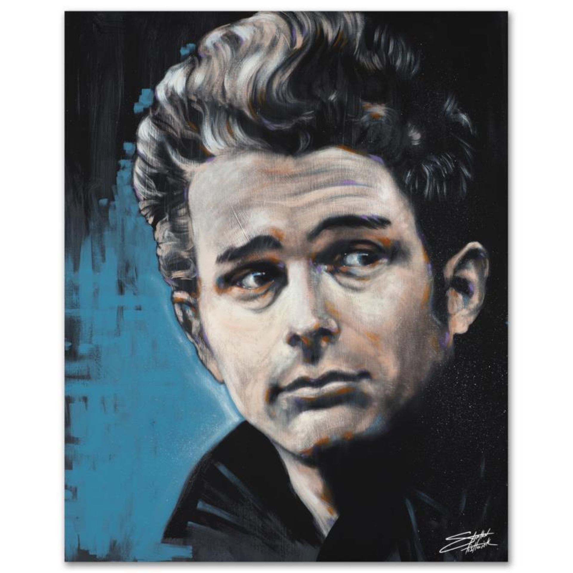 "James" Limited Edition Giclee on Canvas by Stephen Fishwick, Numbered and Signe