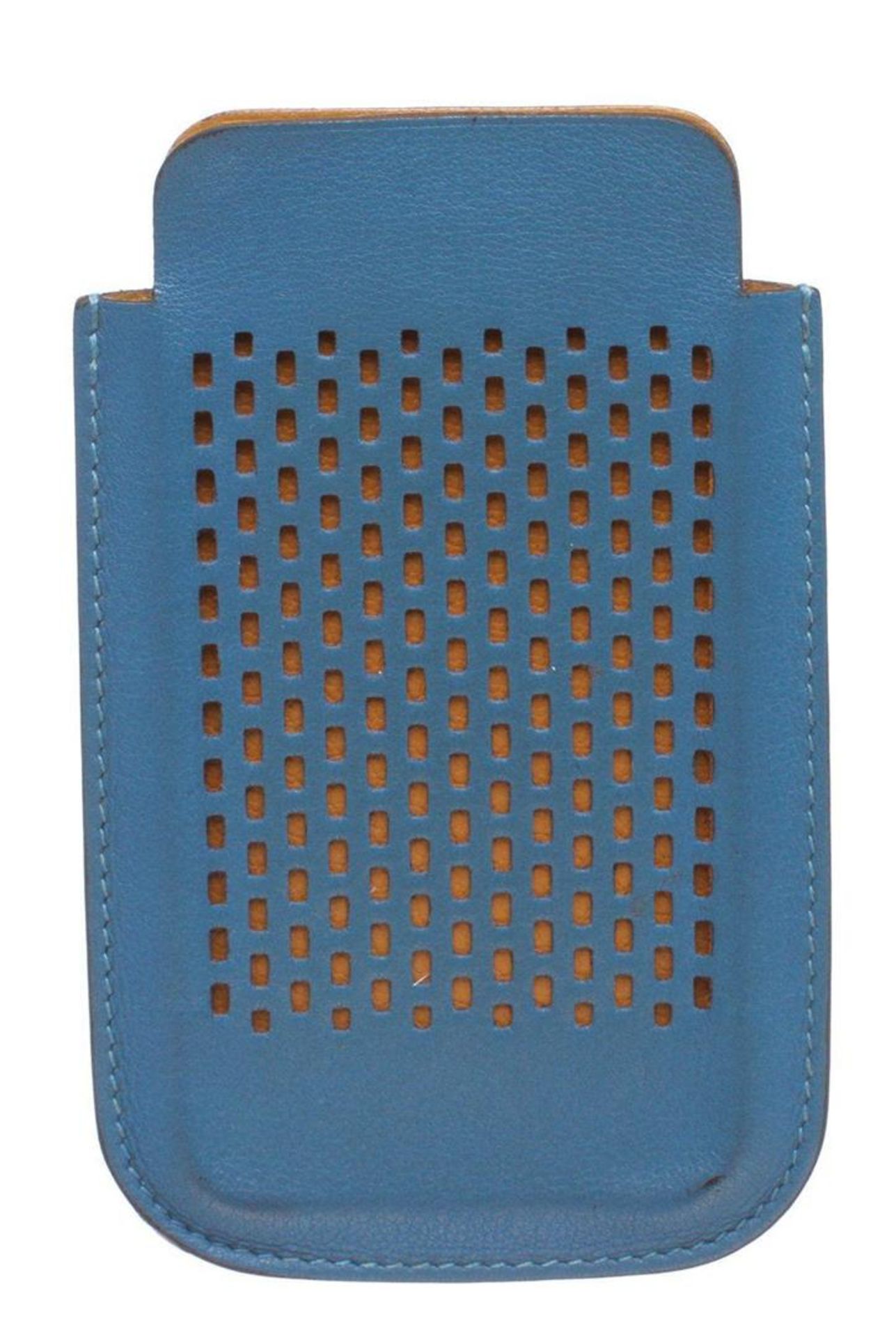 Hermes Blue Perforated Leather iPhone 4 Case