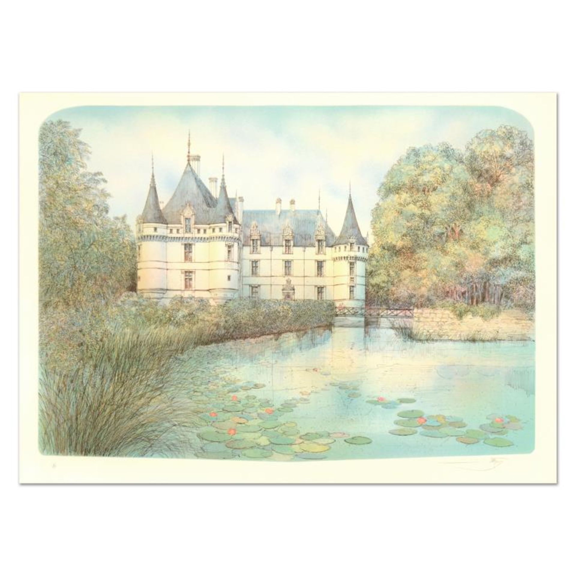 Rolf Rafflewski, "Chateau II" Limited Edition Lithograph, Numbered and Hand Sign