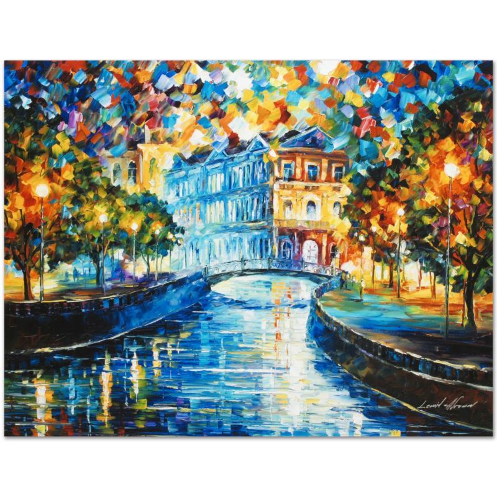 Leonid Afremov (1955-2019) "House on the Hill" Limited Edition Giclee on Canvas,