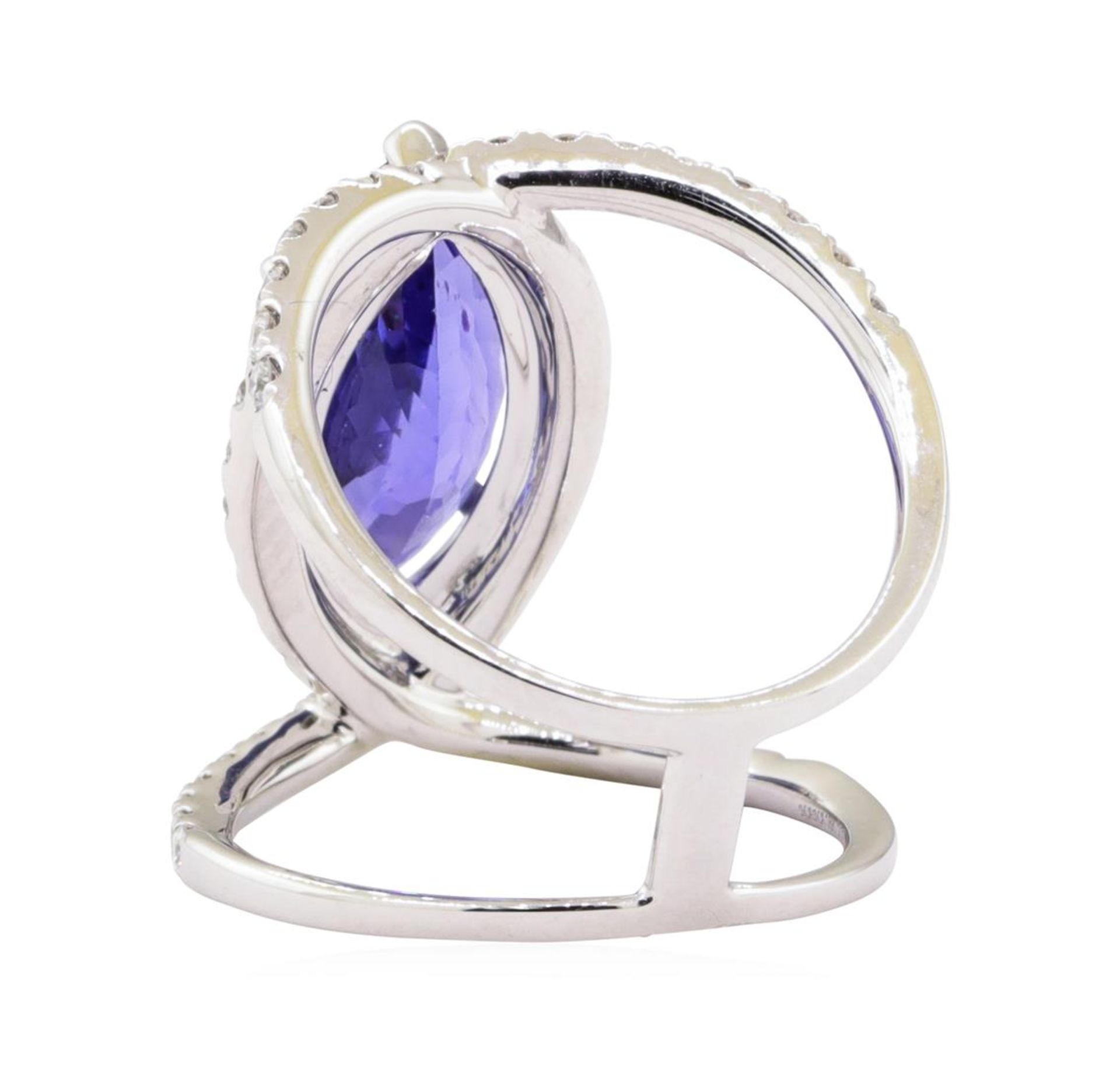 5.24 ctw Tanzanite and Diamond Ring - 18KT White Gold - Image 3 of 4