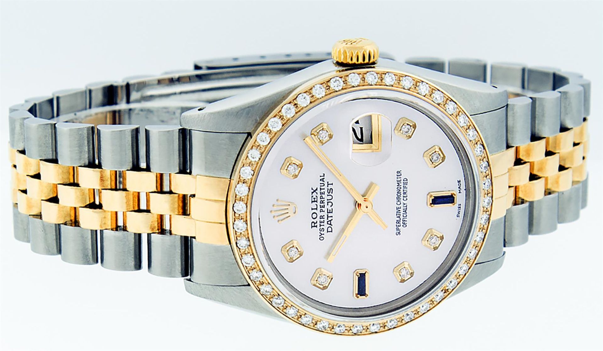 Rolex Mens 2 Tone Mother Of Pearl Diamond 36MM Datejust Wristwatch - Image 3 of 9