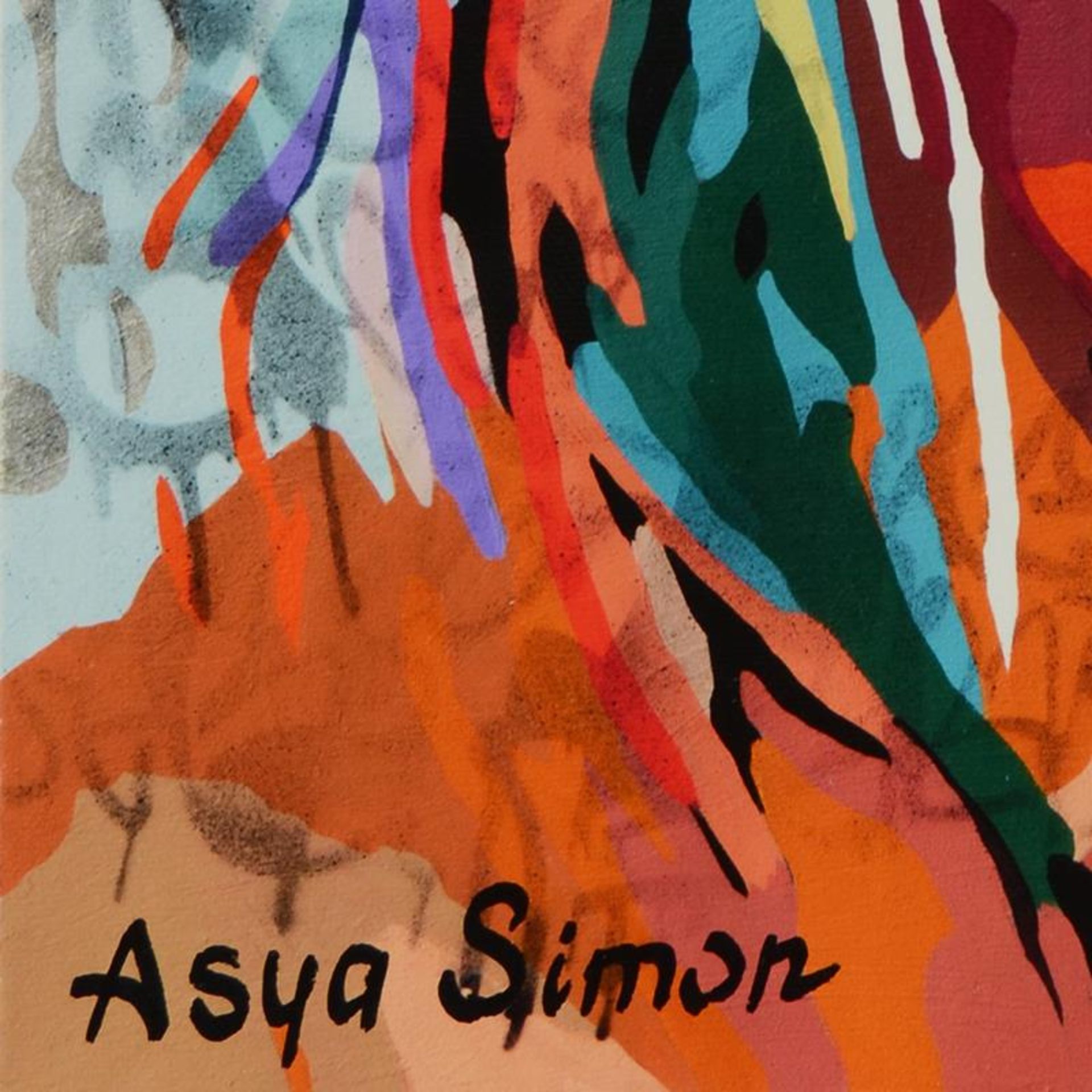 Asya Simon, Limited Edition on Canvas, Numbered and Hand Signed with Letter of A - Image 2 of 2