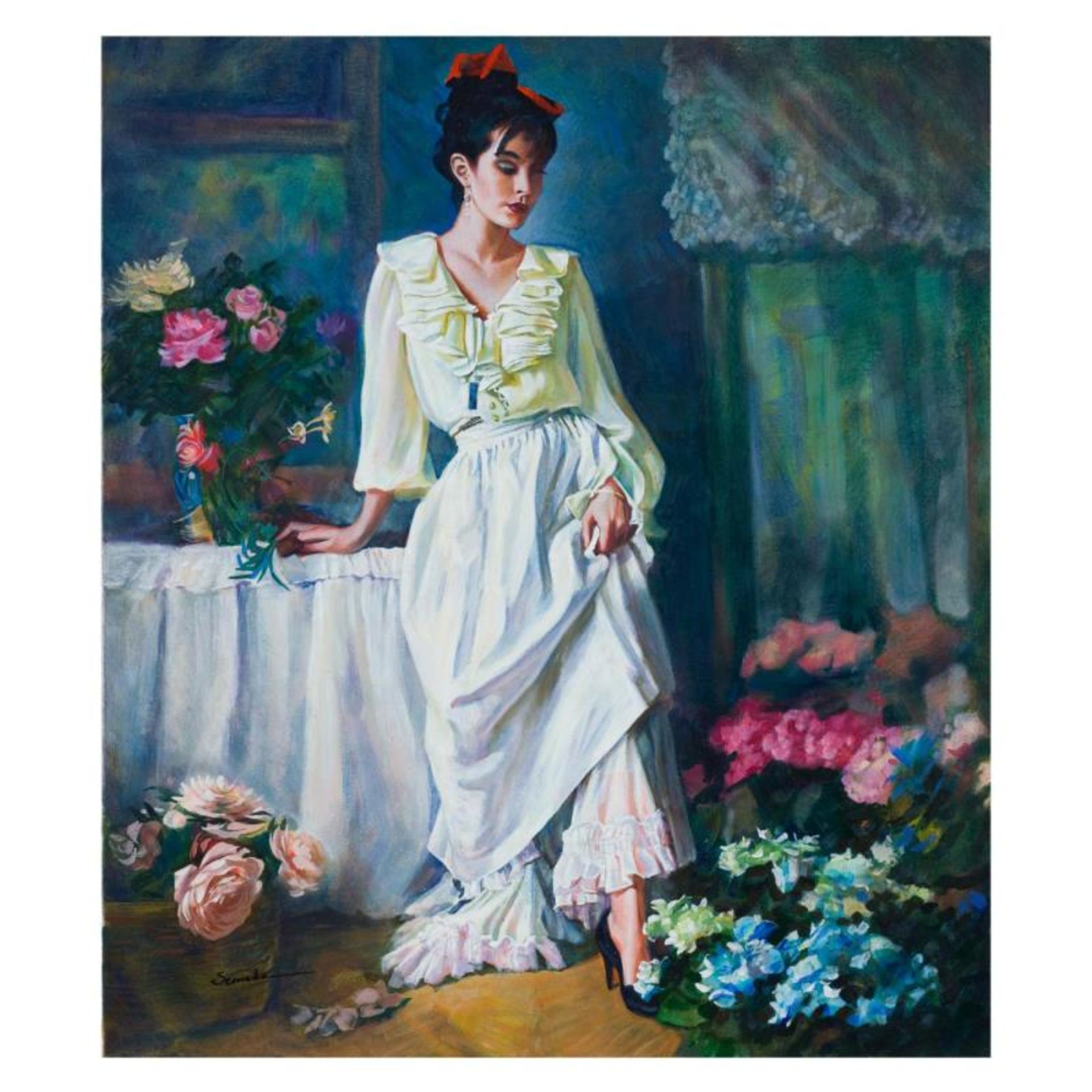 Igor Semeko, "Classy Lady" Hand Signed Limited Edition Giclee on Canvas with Let