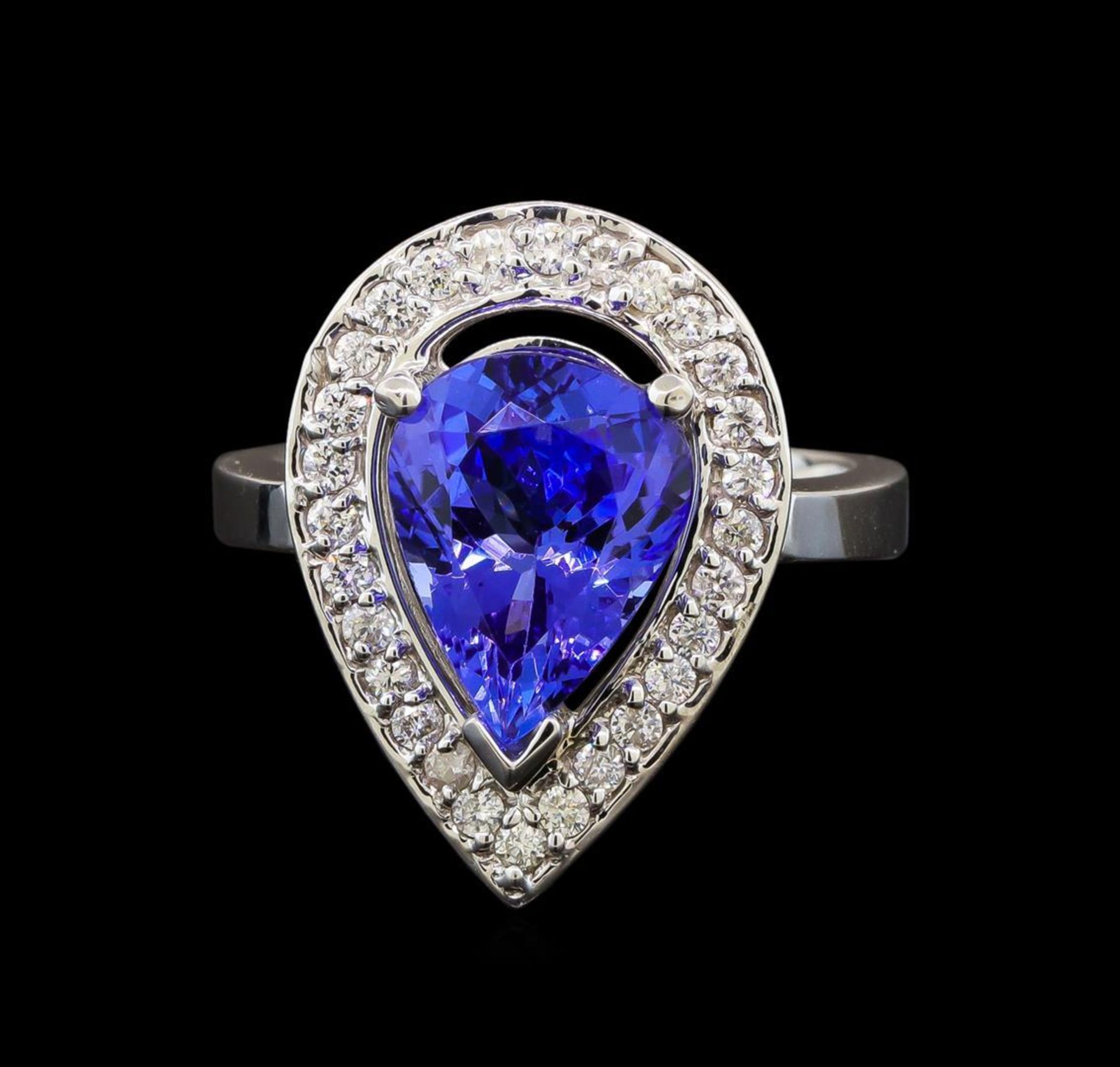 14KT White Gold 4.18 ctw Tanzanite and Diamond Ring - Image 2 of 5