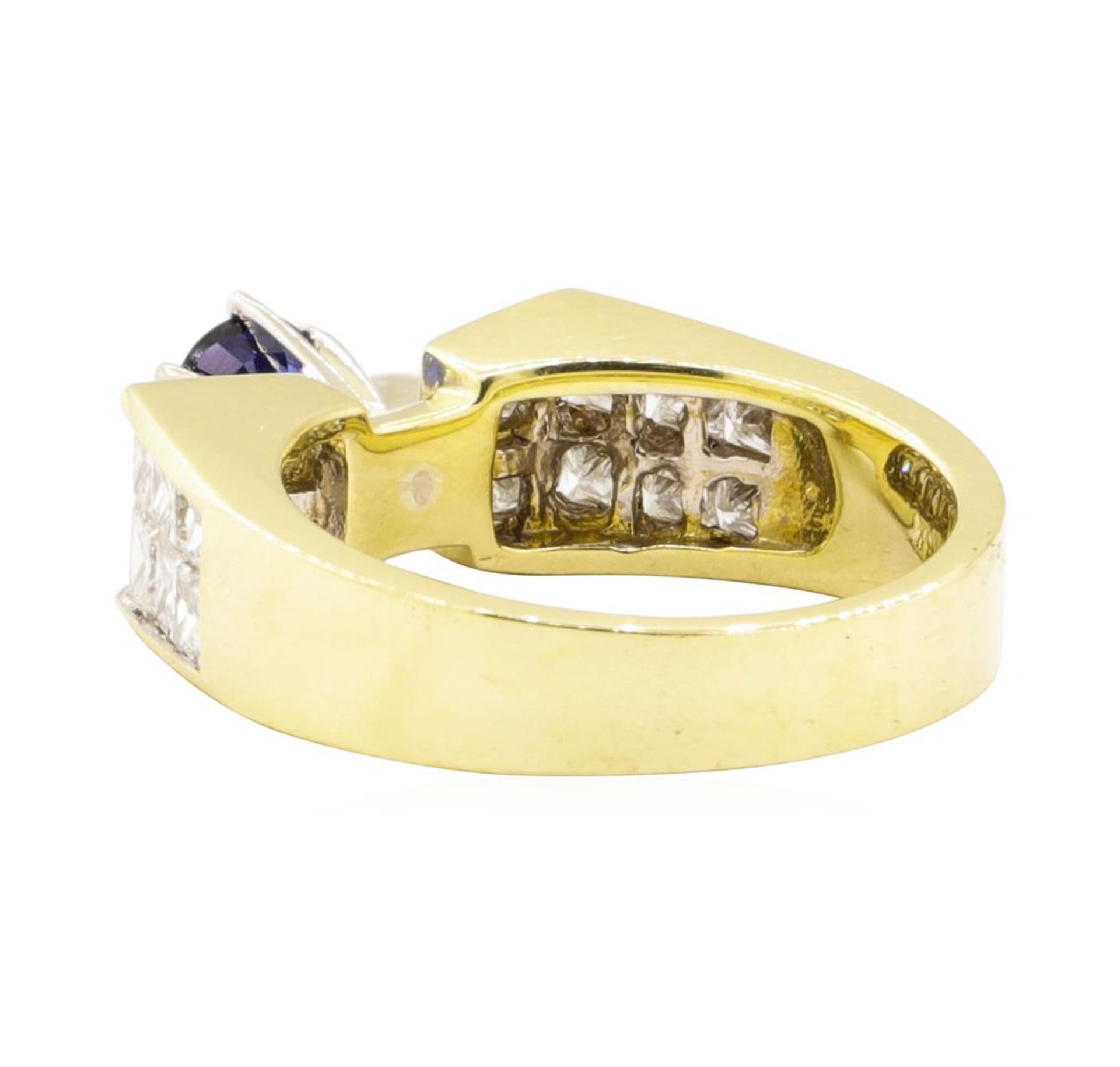 2.45 ctw Blue Sapphire And Diamond Ring - 18KT Yellow Gold - Image 3 of 5