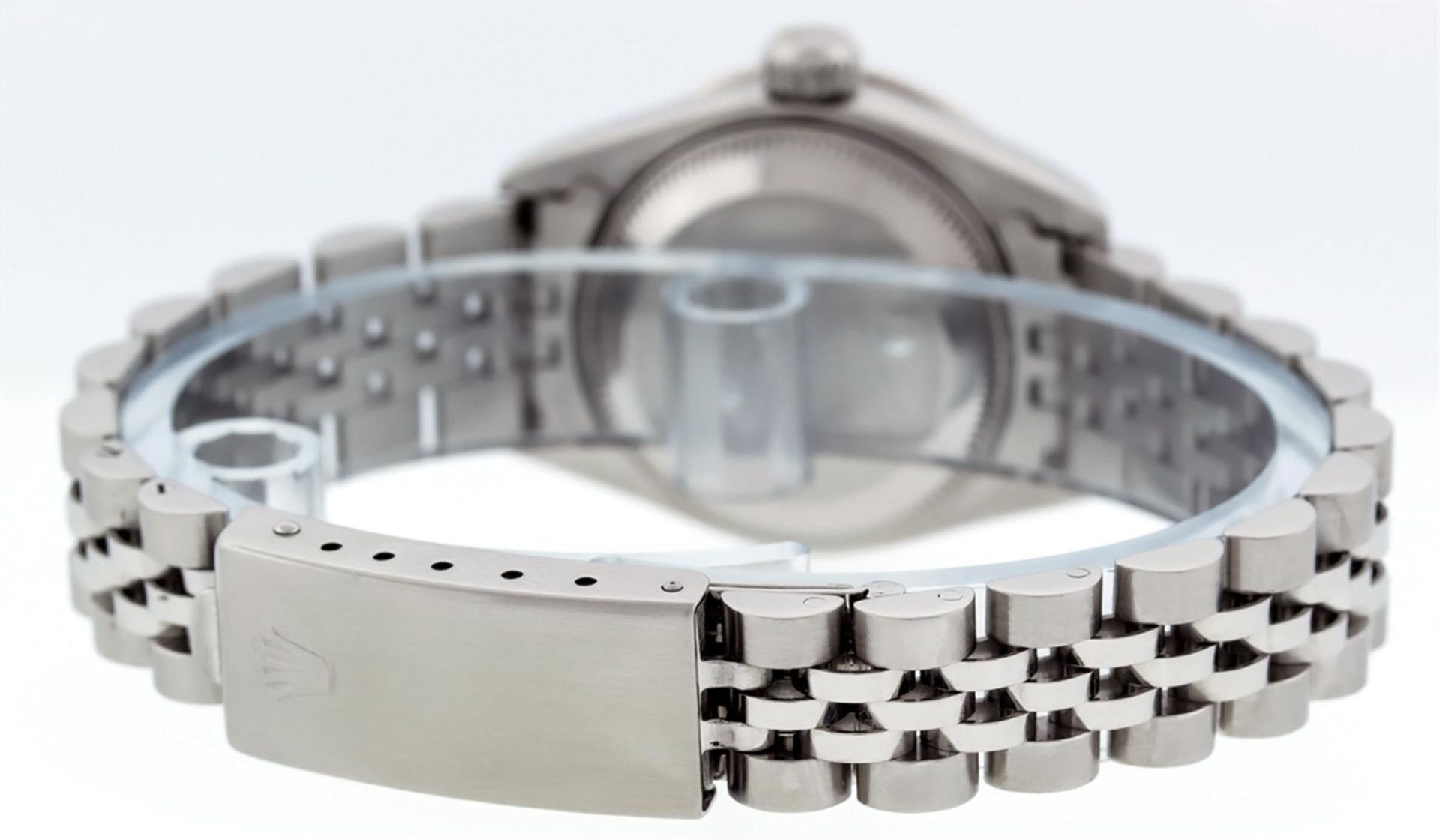 Rolex Ladies Stainless Steel Quickset MOP Diamond Lugs Oyster Datejust Wristwatc - Image 6 of 9
