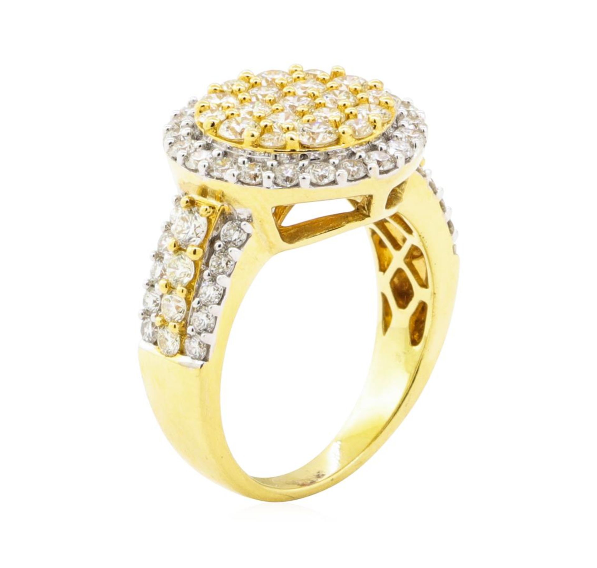 2.26 ctw Diamond Ring - 18KT Yellow With Rhodium Plating Gold - Image 4 of 4