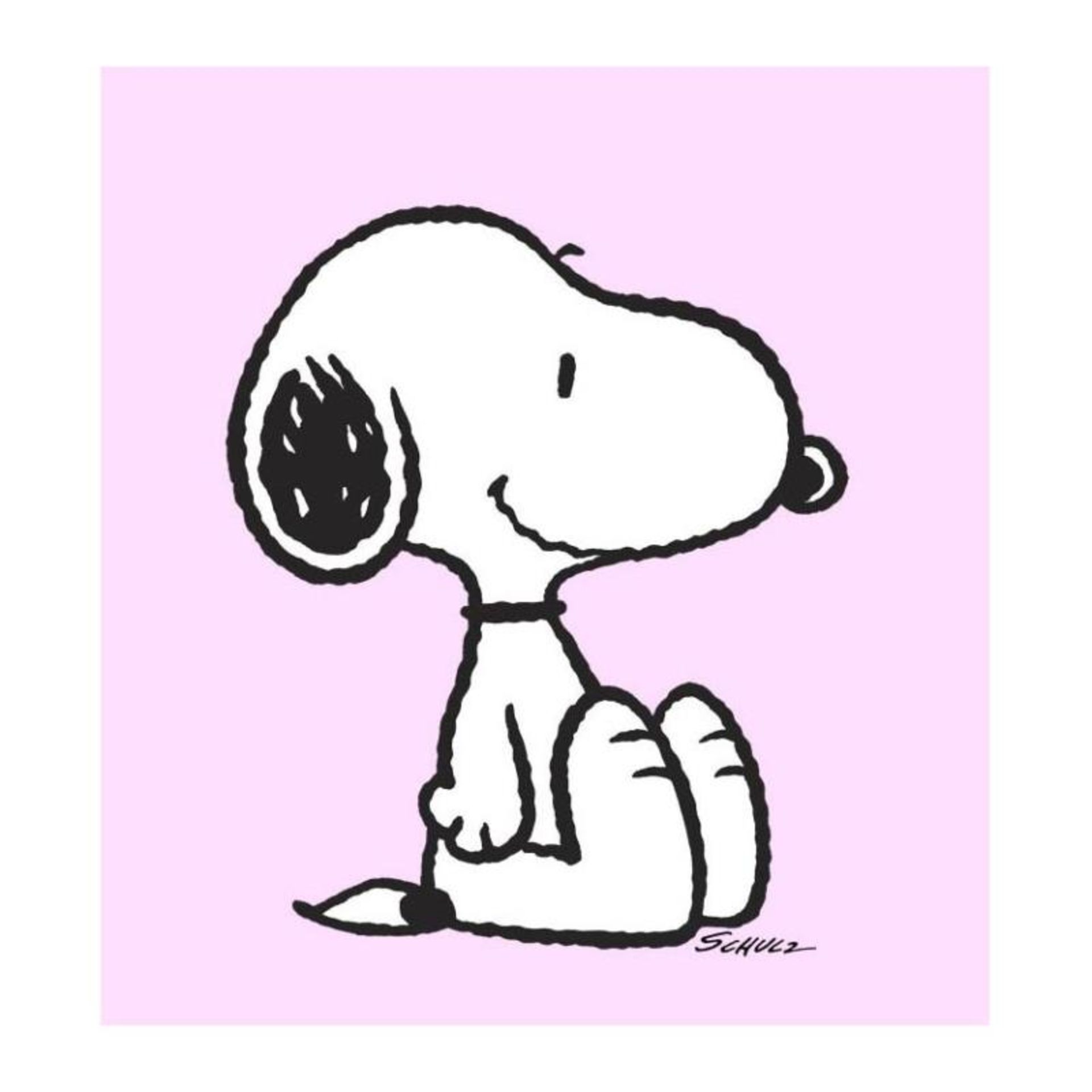 Peanuts, "Snoopy: Pink" Hand Numbered Canvas (40"x44") Limited Edition Fine Art