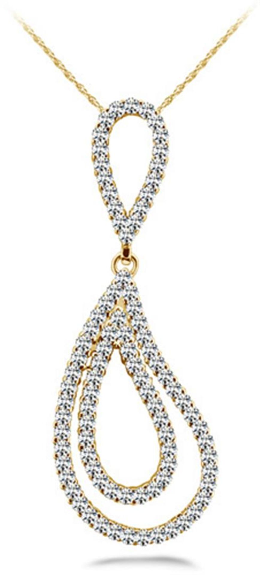 18k Gold 0.72CTW Diamond Pendant, (SI2/H-I)