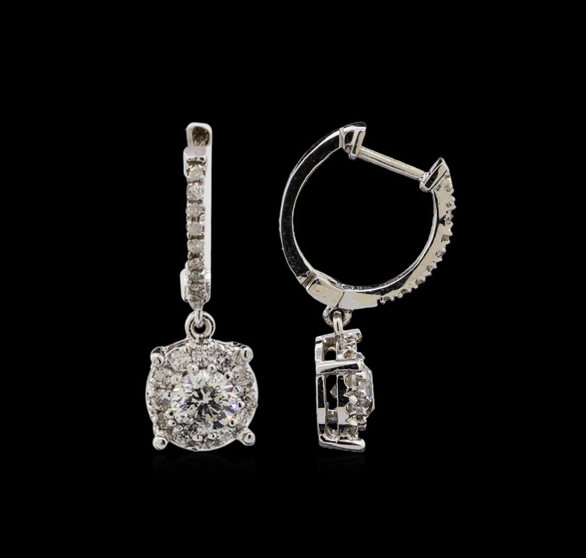 14KT White Gold 1.03 ctw Diamond Earrings - Image 2 of 3
