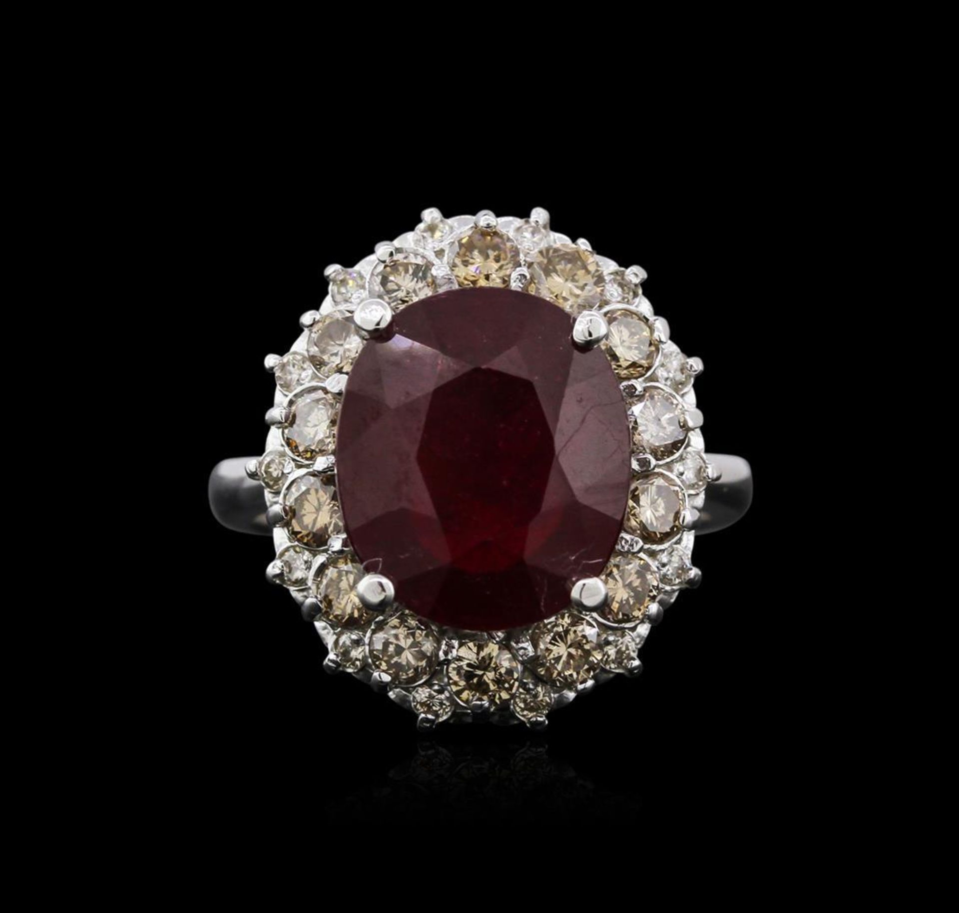 14KT White Gold 6.16 ctw Ruby and Diamond Ring - Image 2 of 4