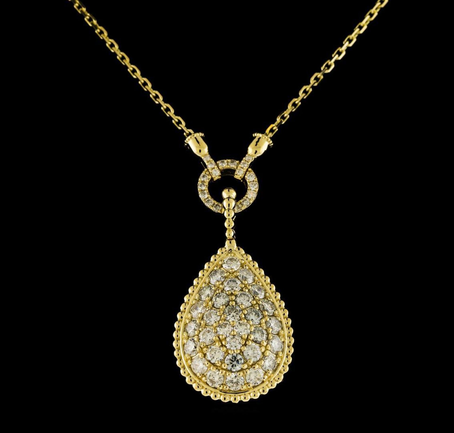 3.02 ctw Diamond Necklace - 14KT Yellow Gold - Image 2 of 3