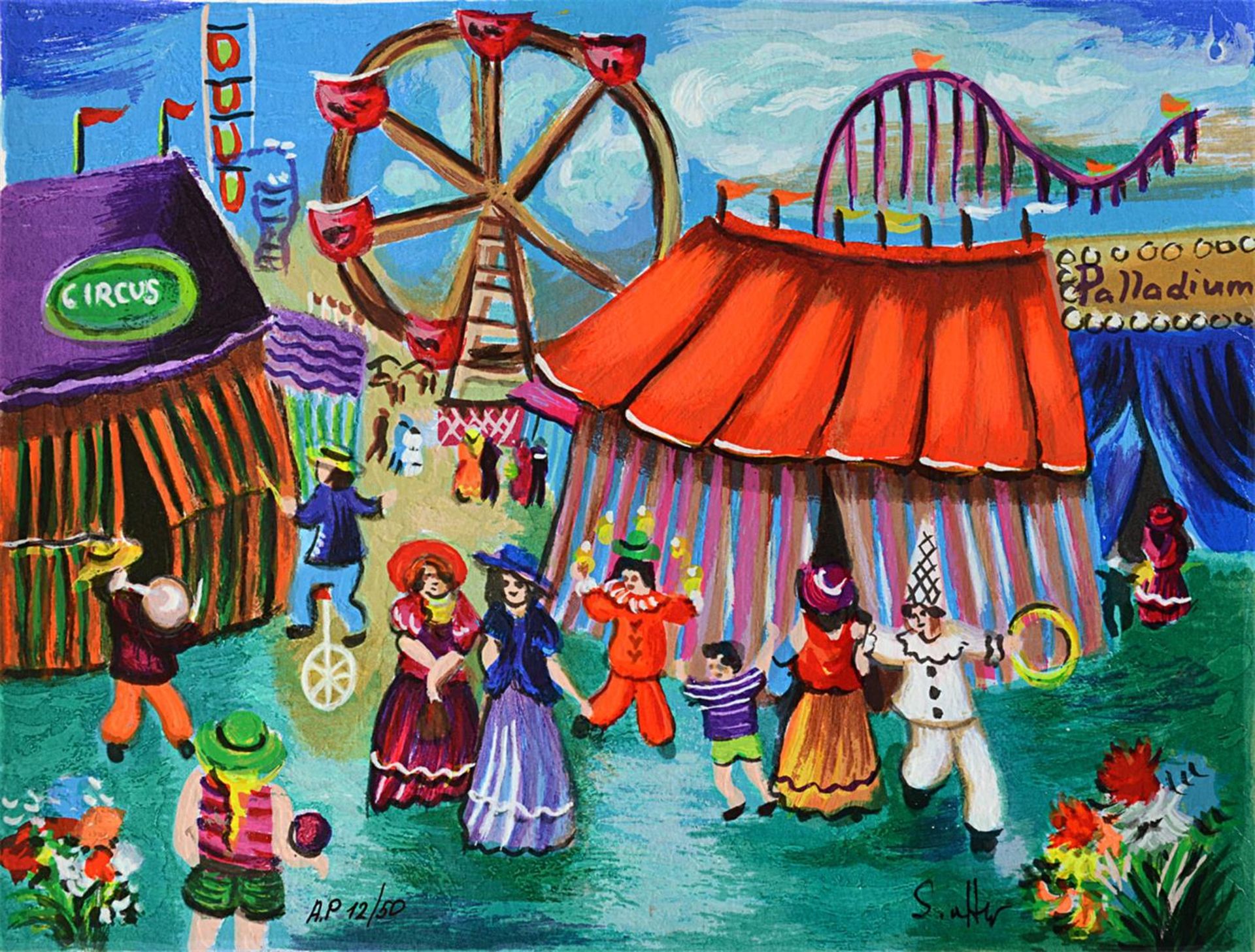 Shlomo Alter At the Circus - Image 2 of 3