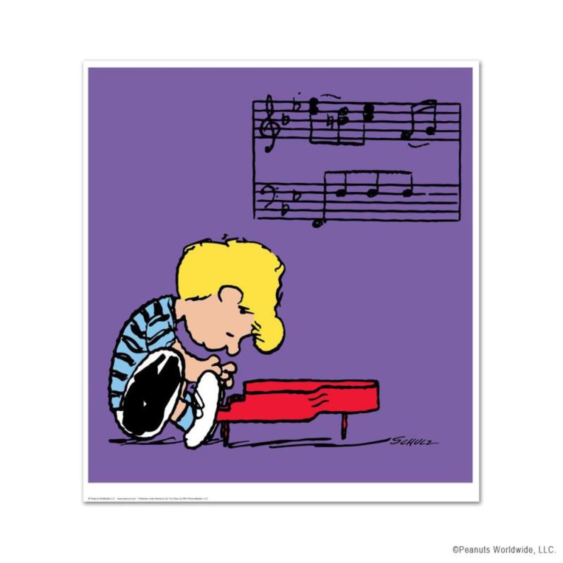 Peanuts, "Schroeder" Hand Numbered Limited Edition Fine Art Print with Certifica