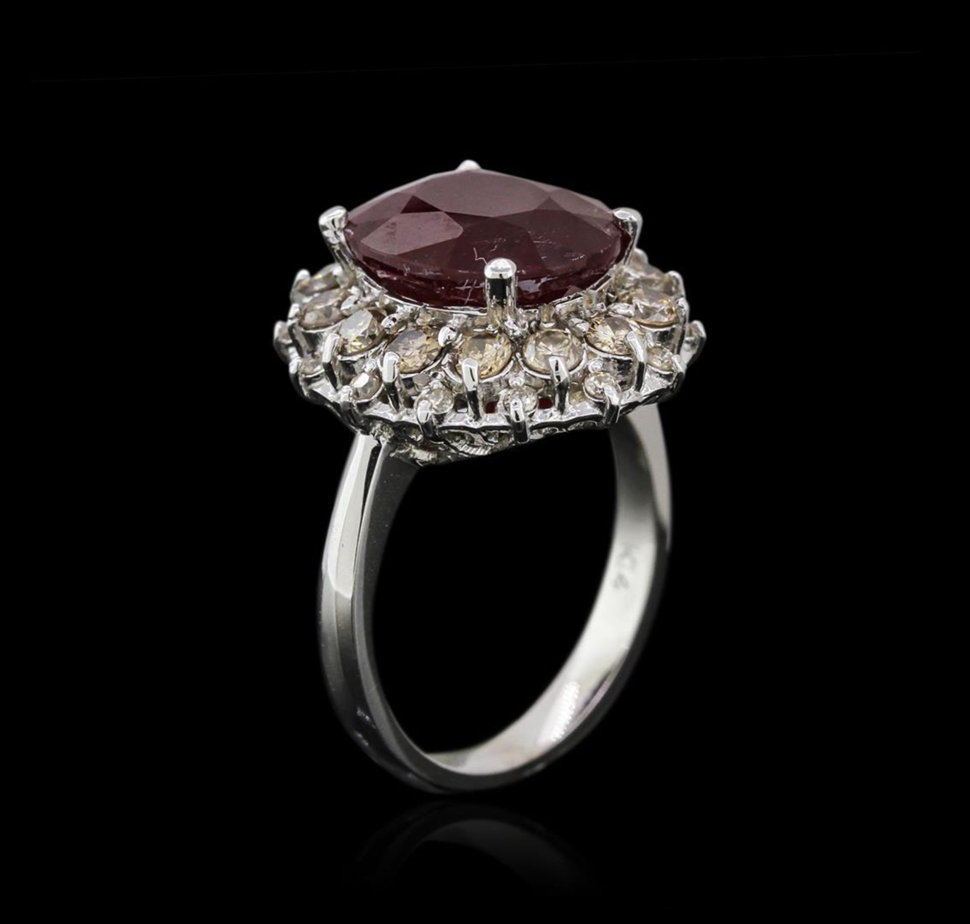 14KT White Gold 6.16 ctw Ruby and Diamond Ring - Image 3 of 4